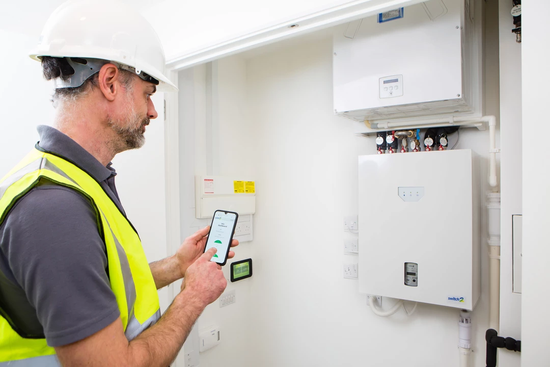 The new ICON connected heat interface unit (HIU),  launched by Switch2 Energy