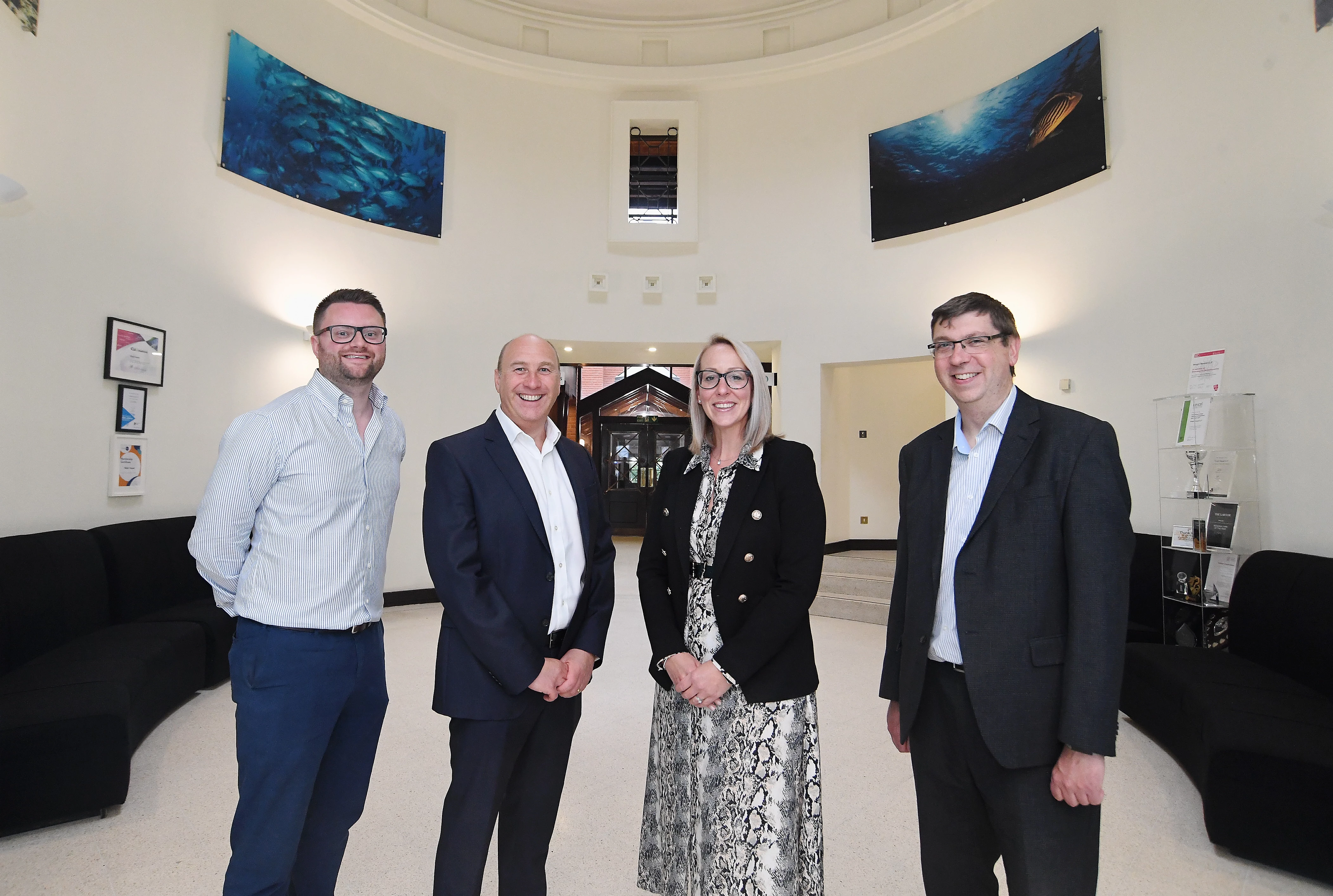 (l-r) Wareing & Co Company Director Jonathan Blood, Wright Hassall Managing Partner Phil Wilding, Handelsbanken Leamington Spa Branch Manager Dani Coe, and Wright Hassall Partner Andrew Jones 