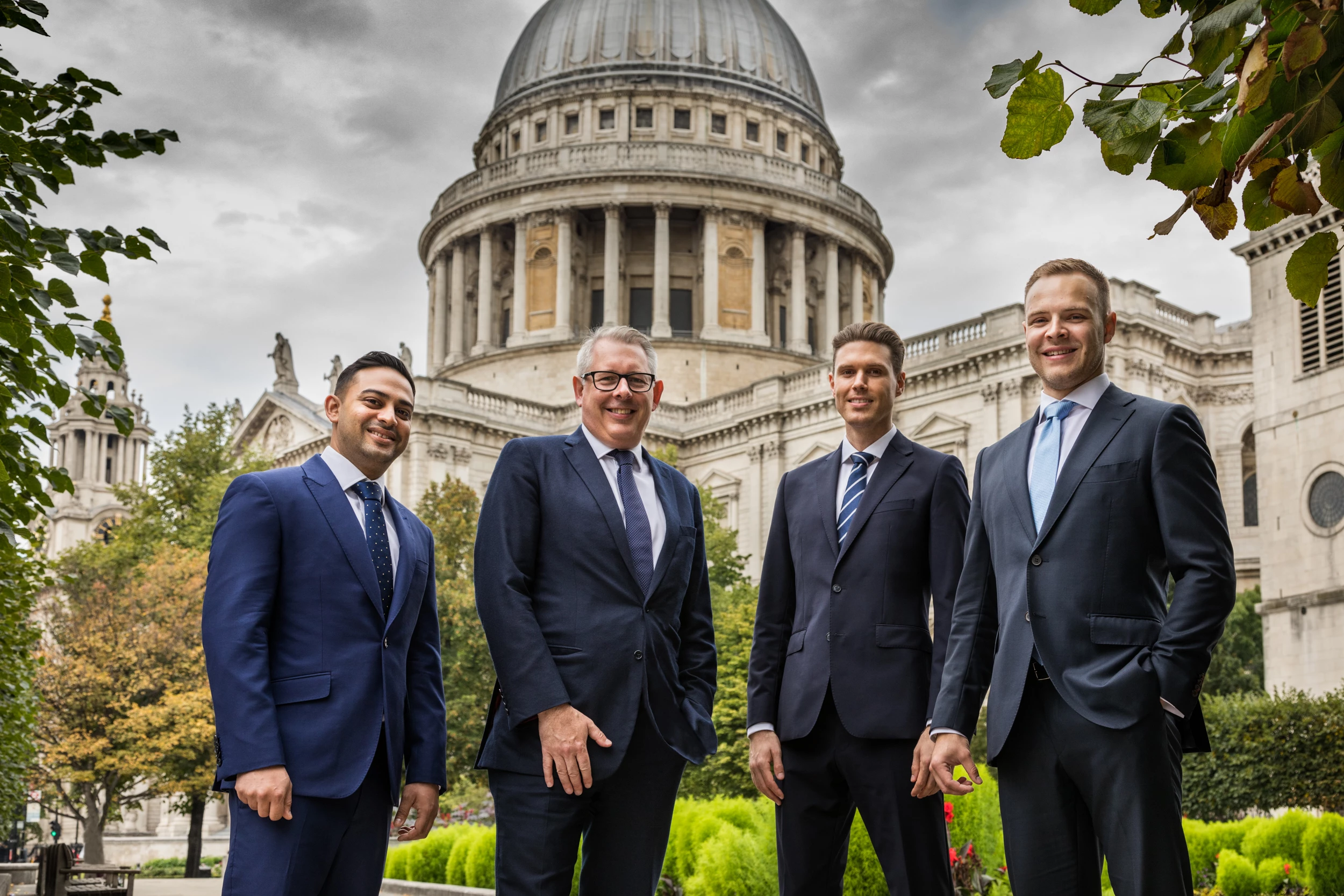 L-R: Dani Patel, Matthew Flower, Joel Coulson and Robbie Wirdnam