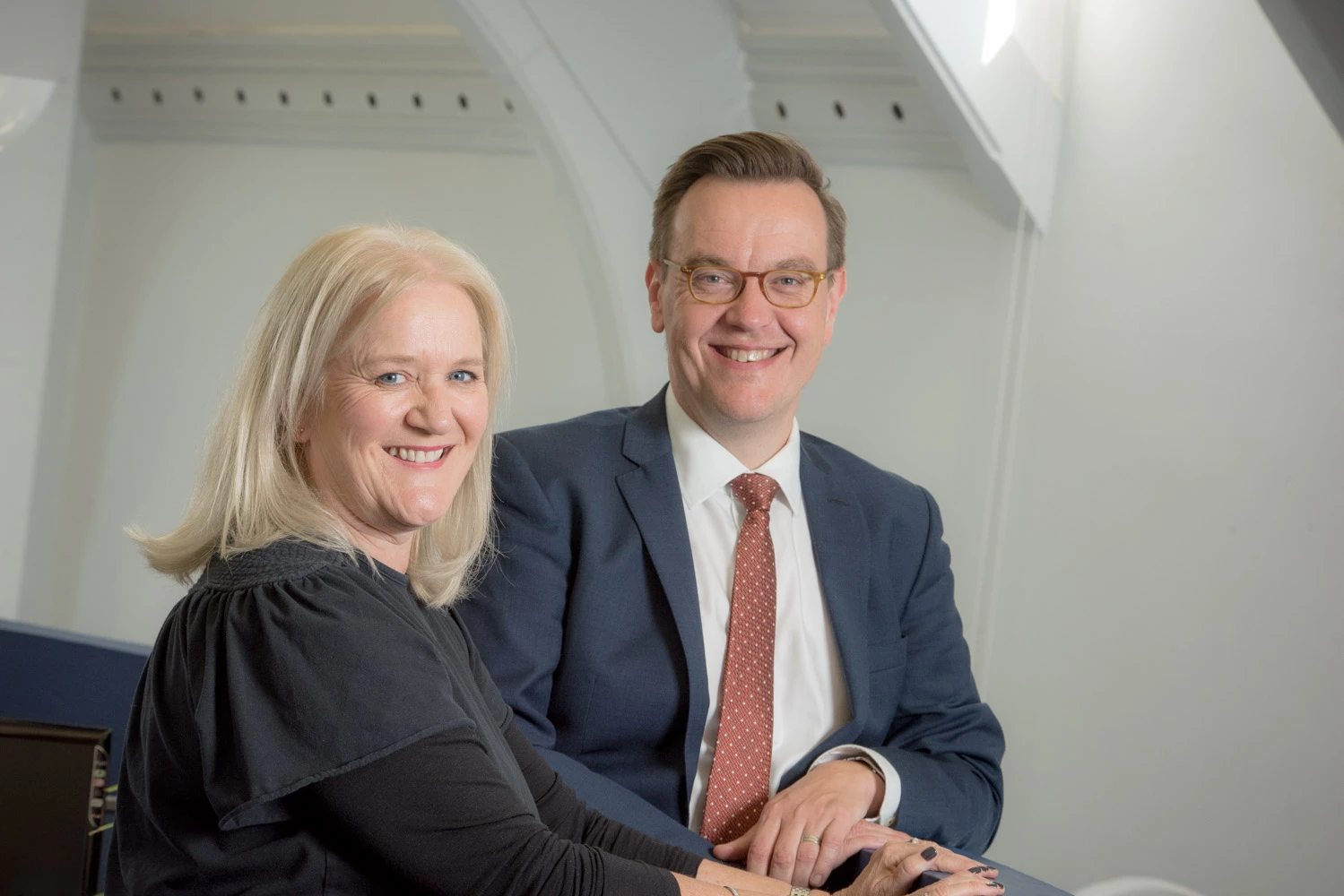 Community Foundation Chair Fiona Cruickshank OBE and CEO Rob Williamson