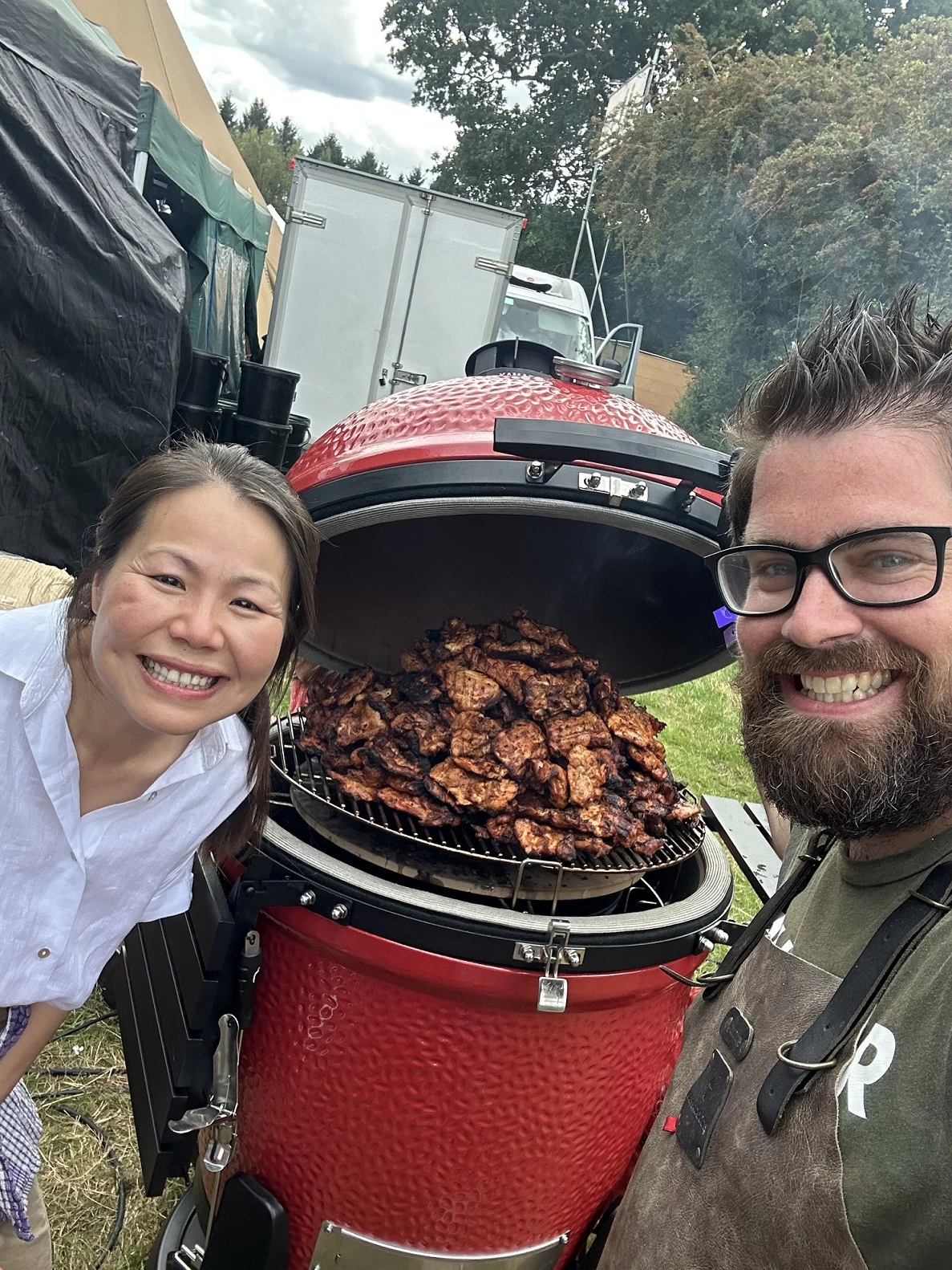 Thuy (Diem Pham) Founder of Little Viet Kitchen and Ben Forte, Global Marketing Manager for Kamado Joe