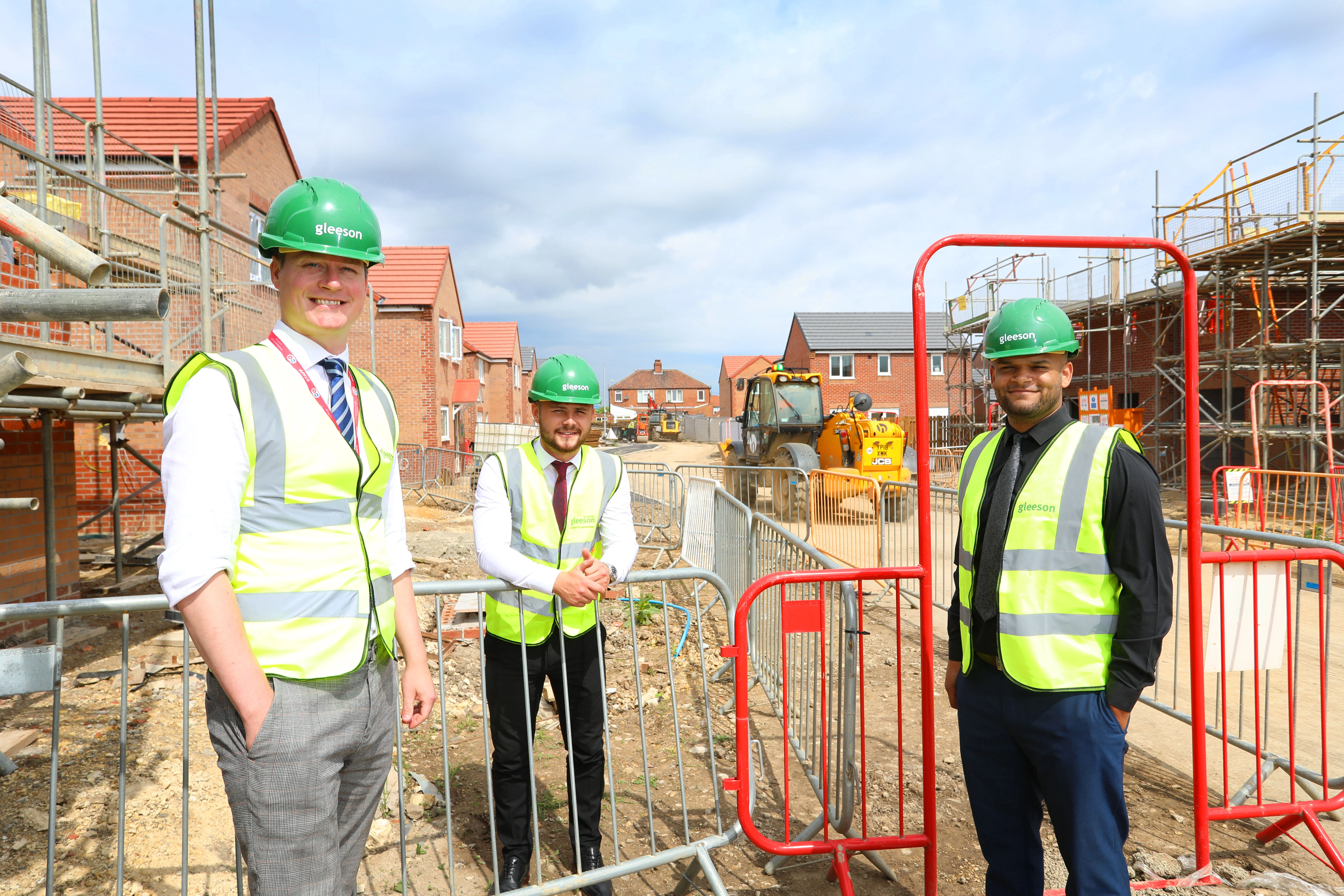 LR: Paul Dickinson from Northern Skills Group, Jim Smith and Nathaniel Crinson from Gleeson 