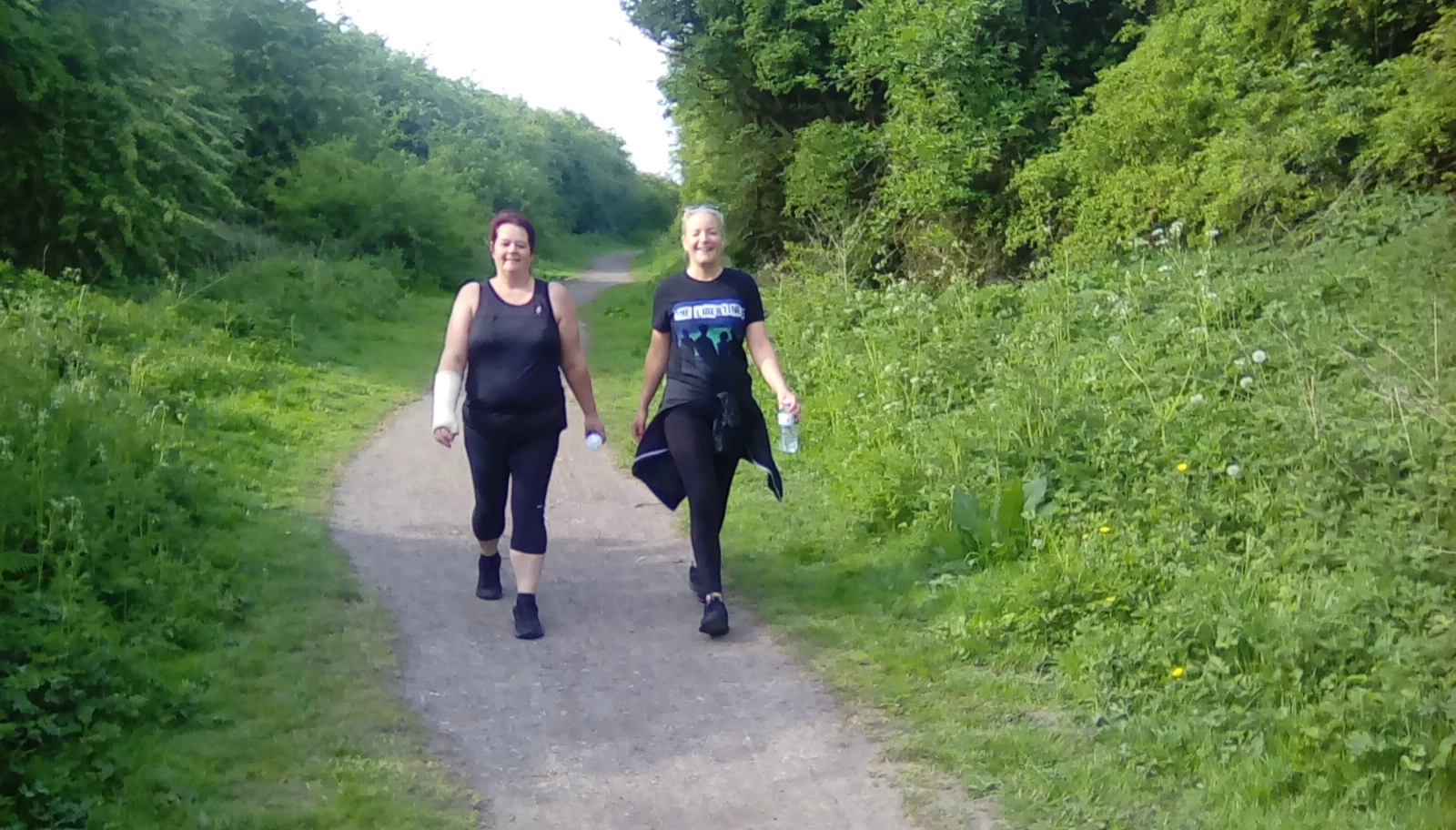 Lisa Anderson and Carla Taylor during the walk