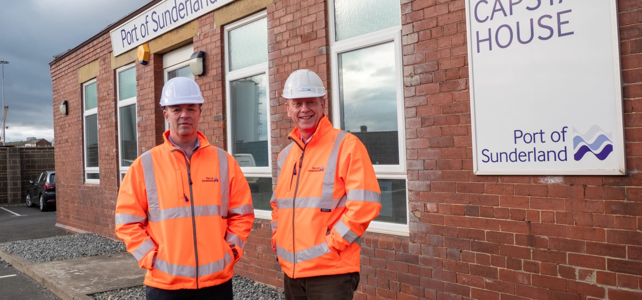 Sven Richards, commercial manager at Port of Sunderland and Matthew Hunt, director.