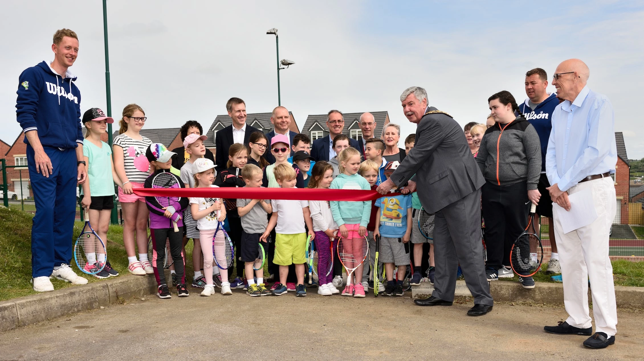 Barnsley Tennis Club celebrate their new courts which Persimmon Homes helped to build.