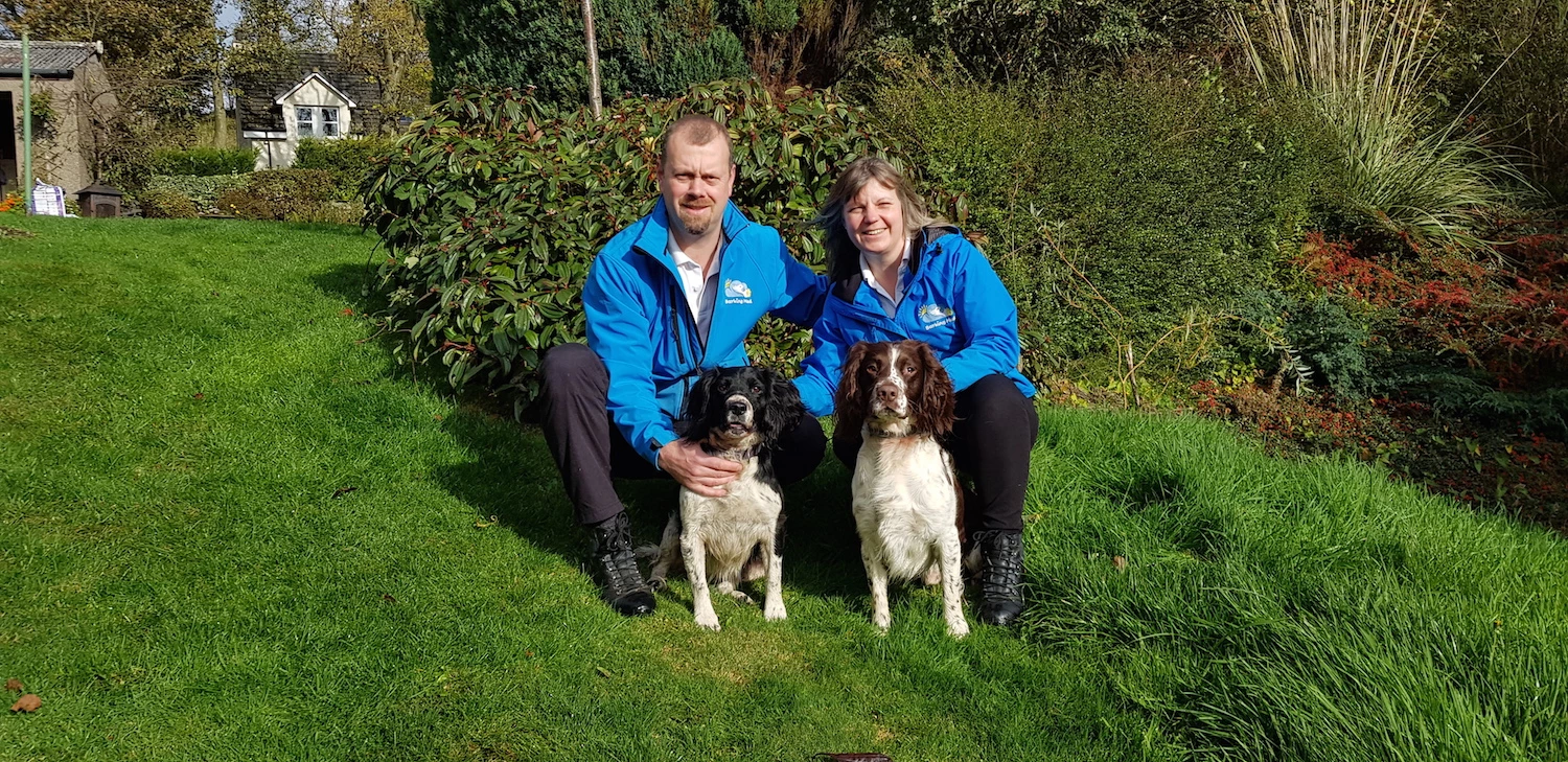 John and Elaine, with Jazz and Shadow