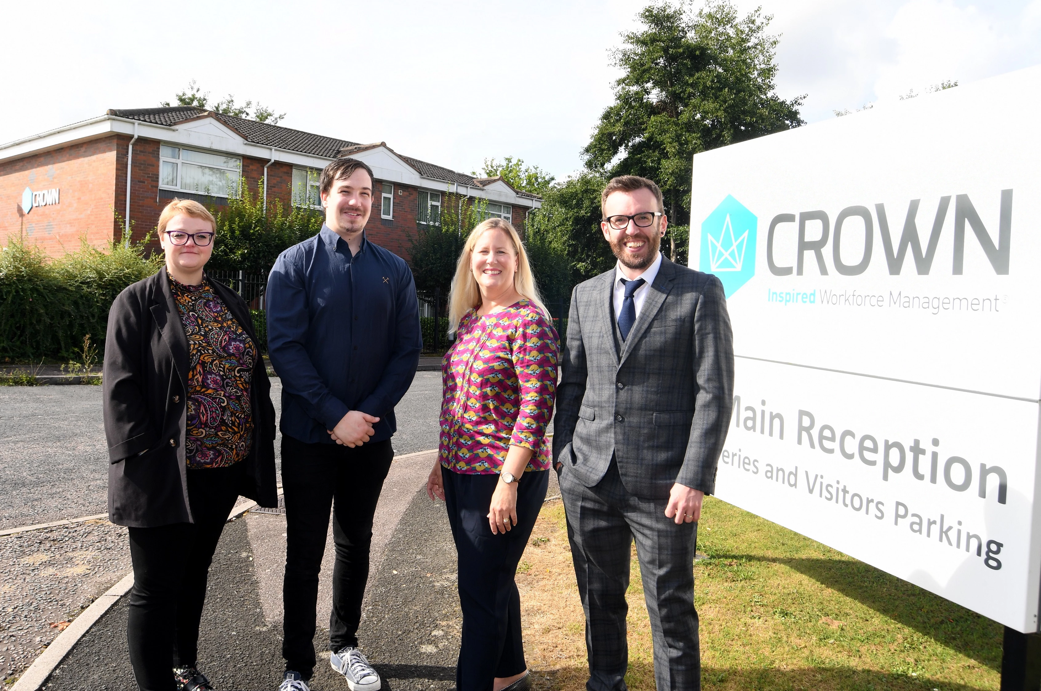 Left to right - Nikki West, Lewis Tate, Rebecca D’Agostino and Chris Williams, of Crown Workforce Management.