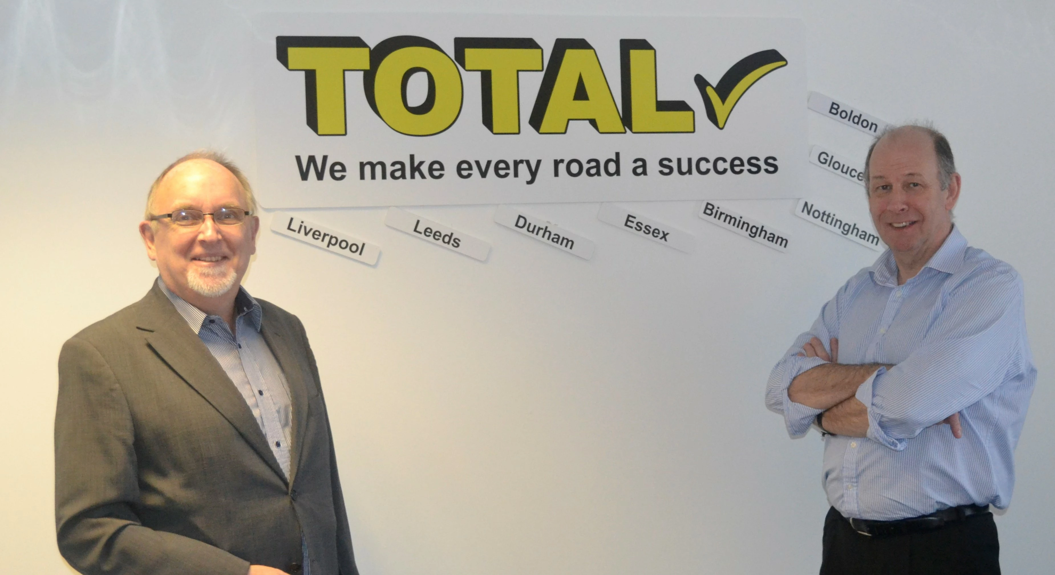 Stephen Preston and Mike Brown at the Total Resources (UK) offices in Boldon, Tyne and Wear