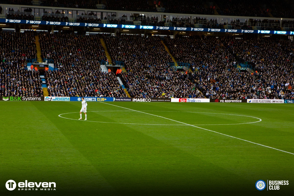 Imageco branding features on Leeds United's perimeter LED every matchday