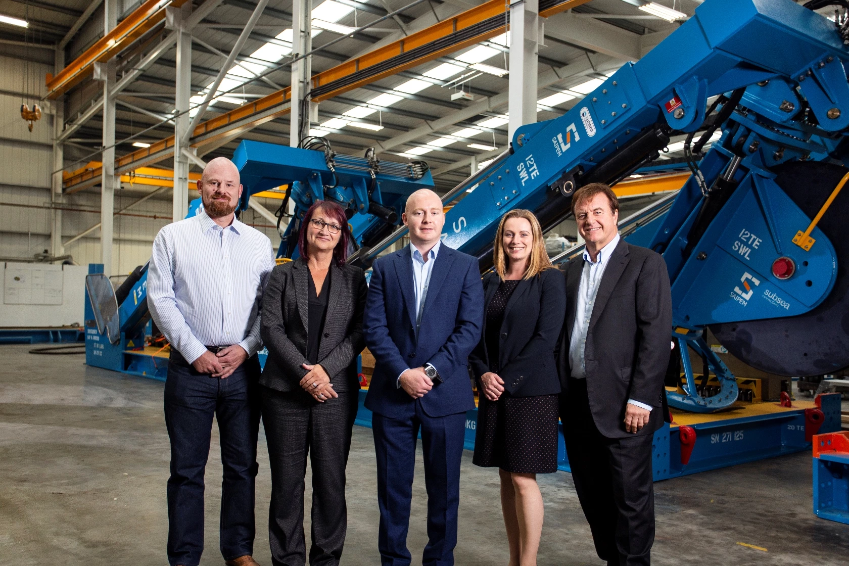 L-R: Dave Thompson (Subsea), Sue Hurst (Tekmar), James Ritchie (Tekmar), Marie-Louise Bozonet (Square One) and Ian Gilthorpe (Square One)