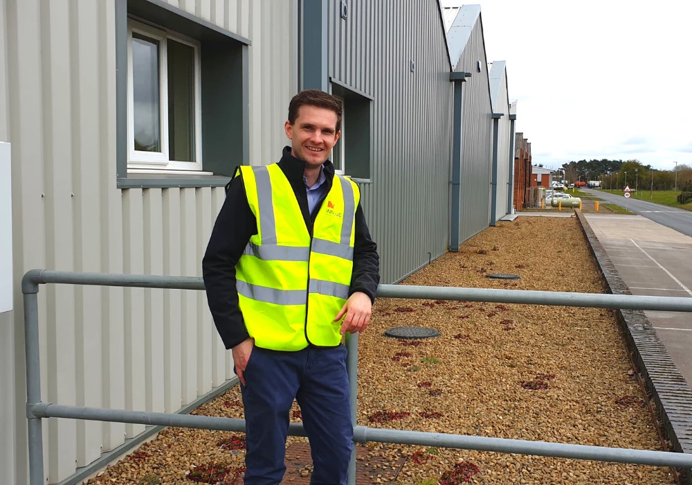 Clive Oliver, Operations Manager, at the new warehouse facility