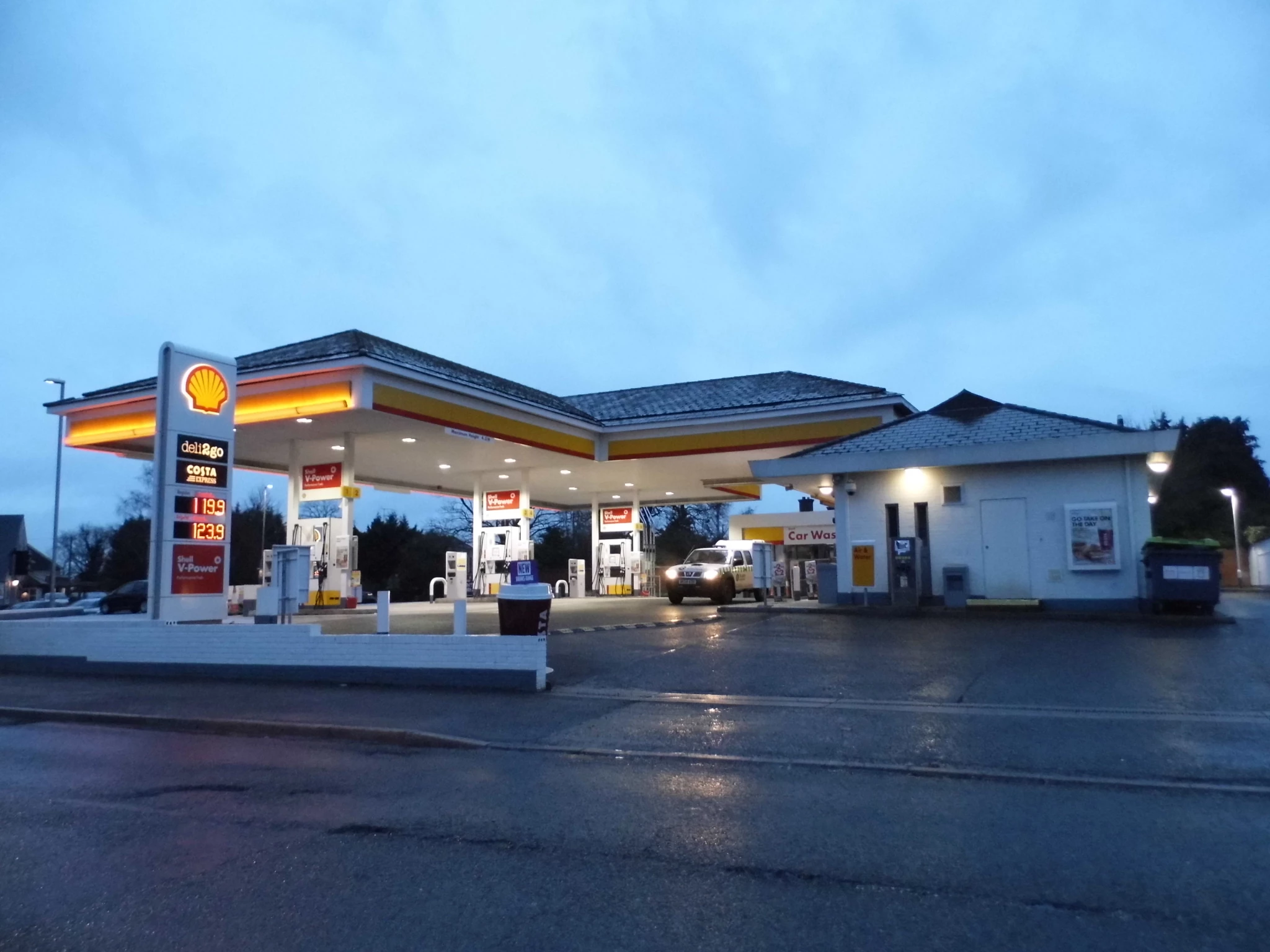 Shell garage.