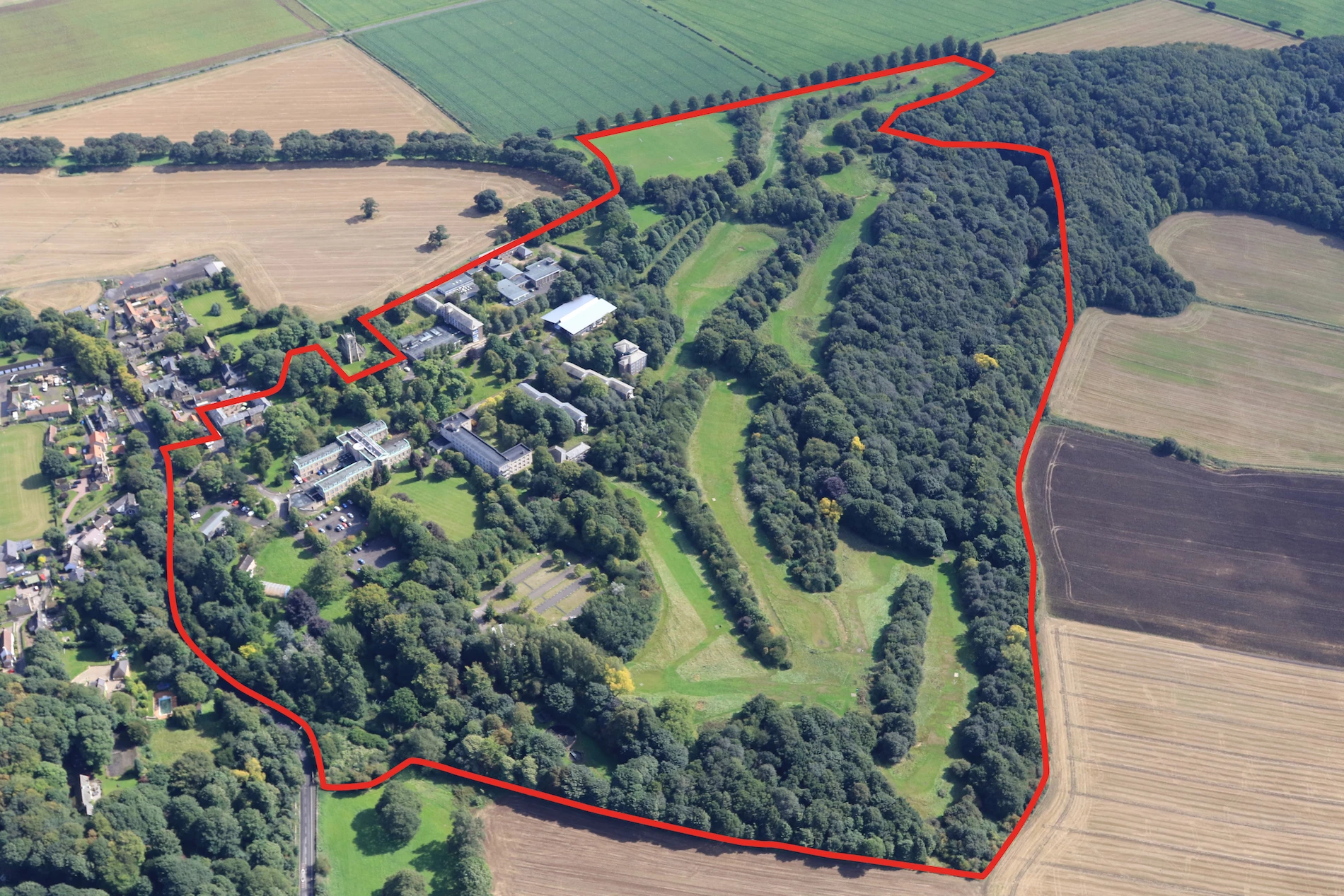 The estate which includes the former university site in High Melton. 