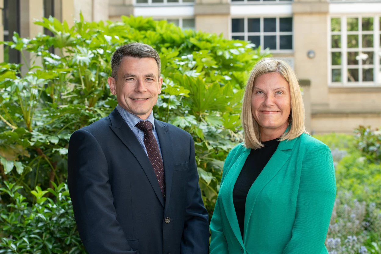 Ian Royle and Louise Longley who have been promoted to partner at Begbies Traynor