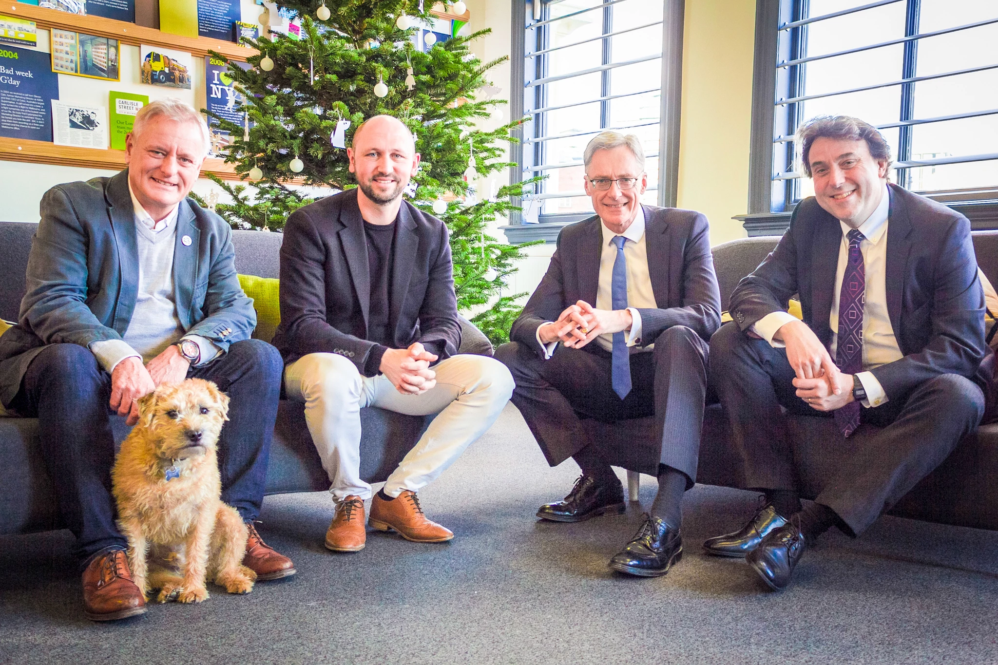 L-R Jonathan Sands (Elmwood), Paul Hallett (Vet-AI), Jonathan Oxley and Clive Lawrence (both Lupton Fawcett)