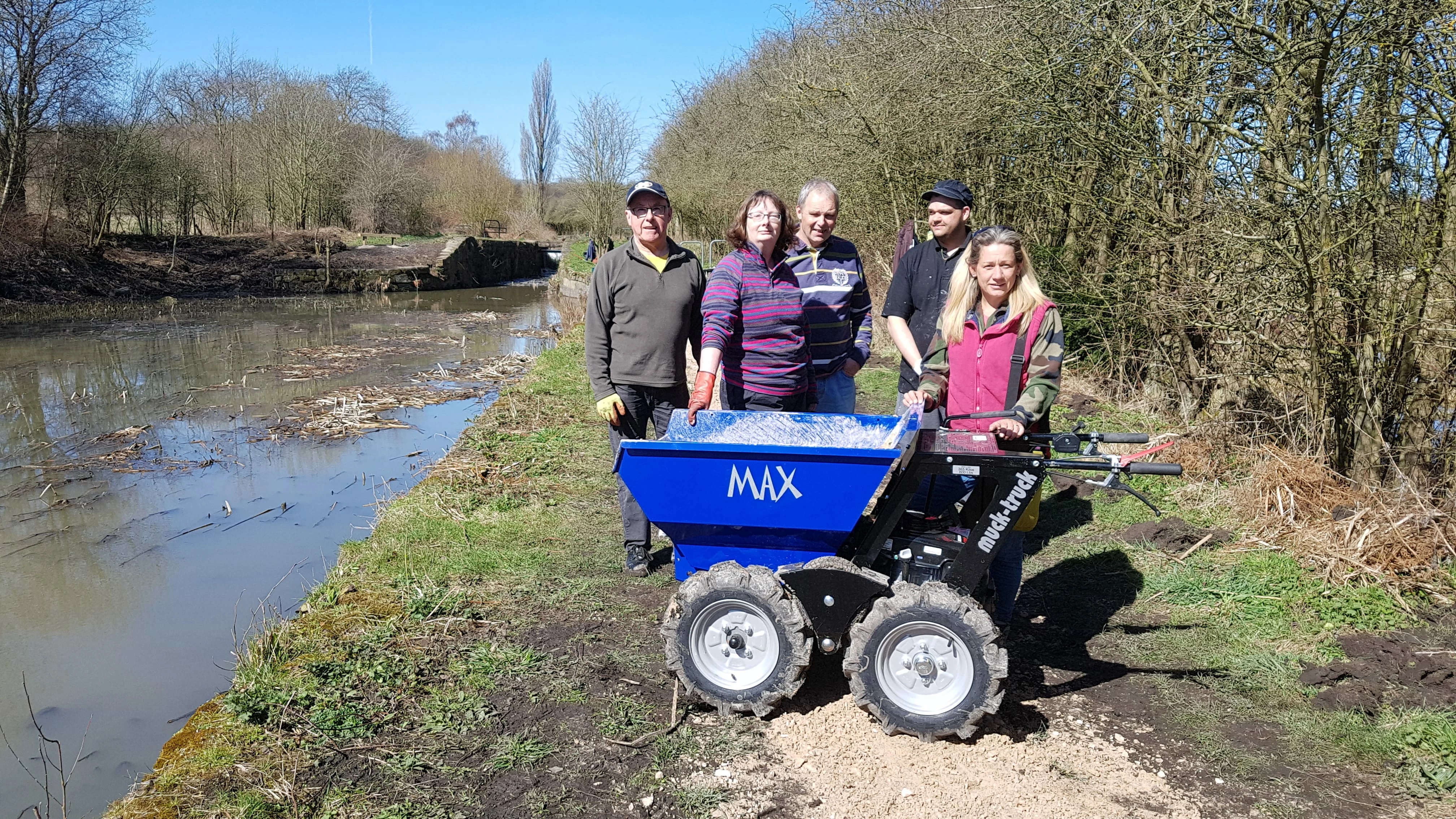 The Cromford Canal and Codnor Park Reservoir Group volunteers Bob Sphinx, Liz Holgate, John Ride, Benjamin Young and Sharron Burton. Picture credit Andrew Moon. 