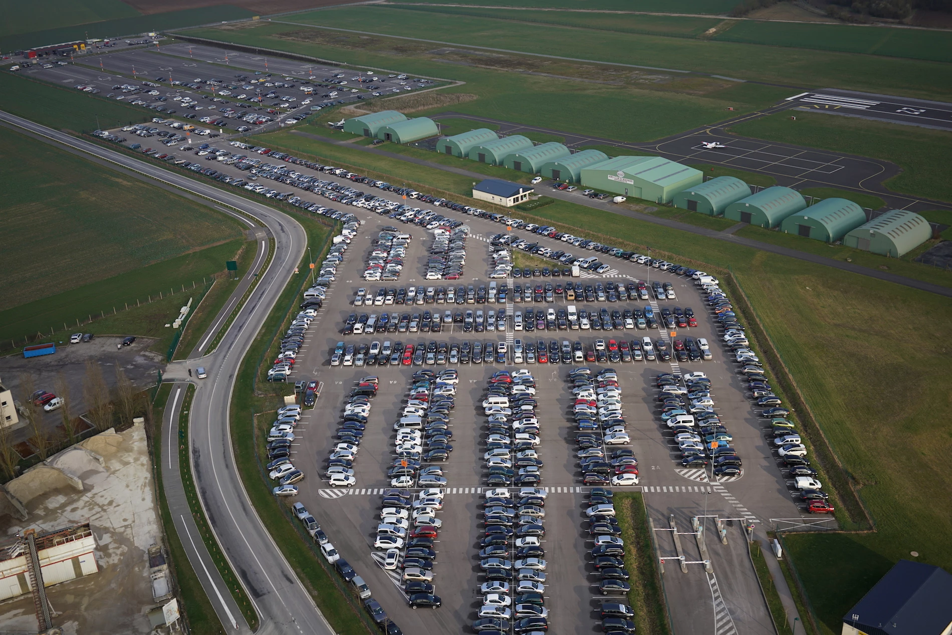 Airport car park. 