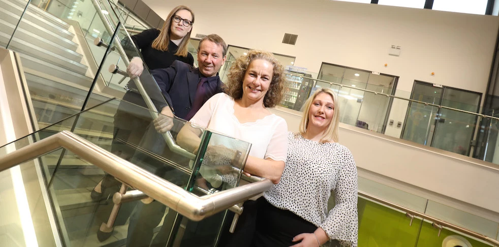 Jane Siddle of NEL (third from left) with (L-R) Eminent’s Louise Martin, Paul Milsted and Lyndsey Parsons