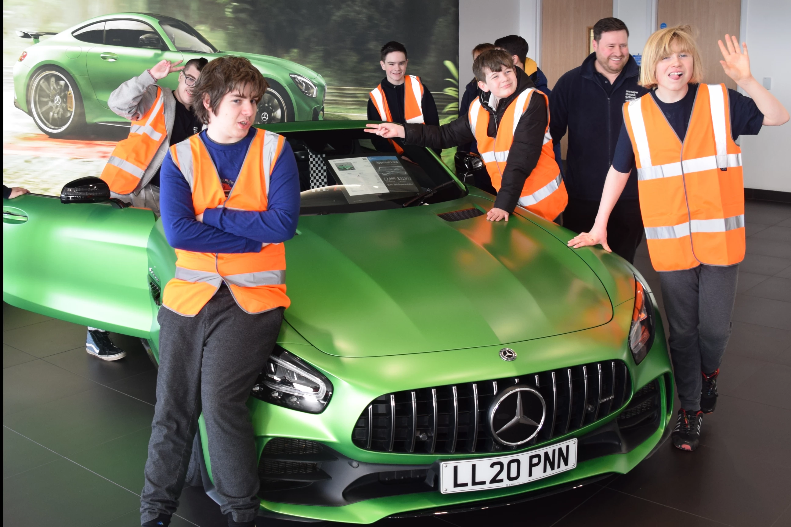 Students from Inscape House School visit Mercedes-Benz of Stockport