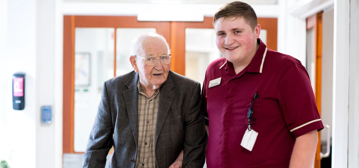 Ben Morgan apprentice at Woodcroft Care Home in Market Drayton