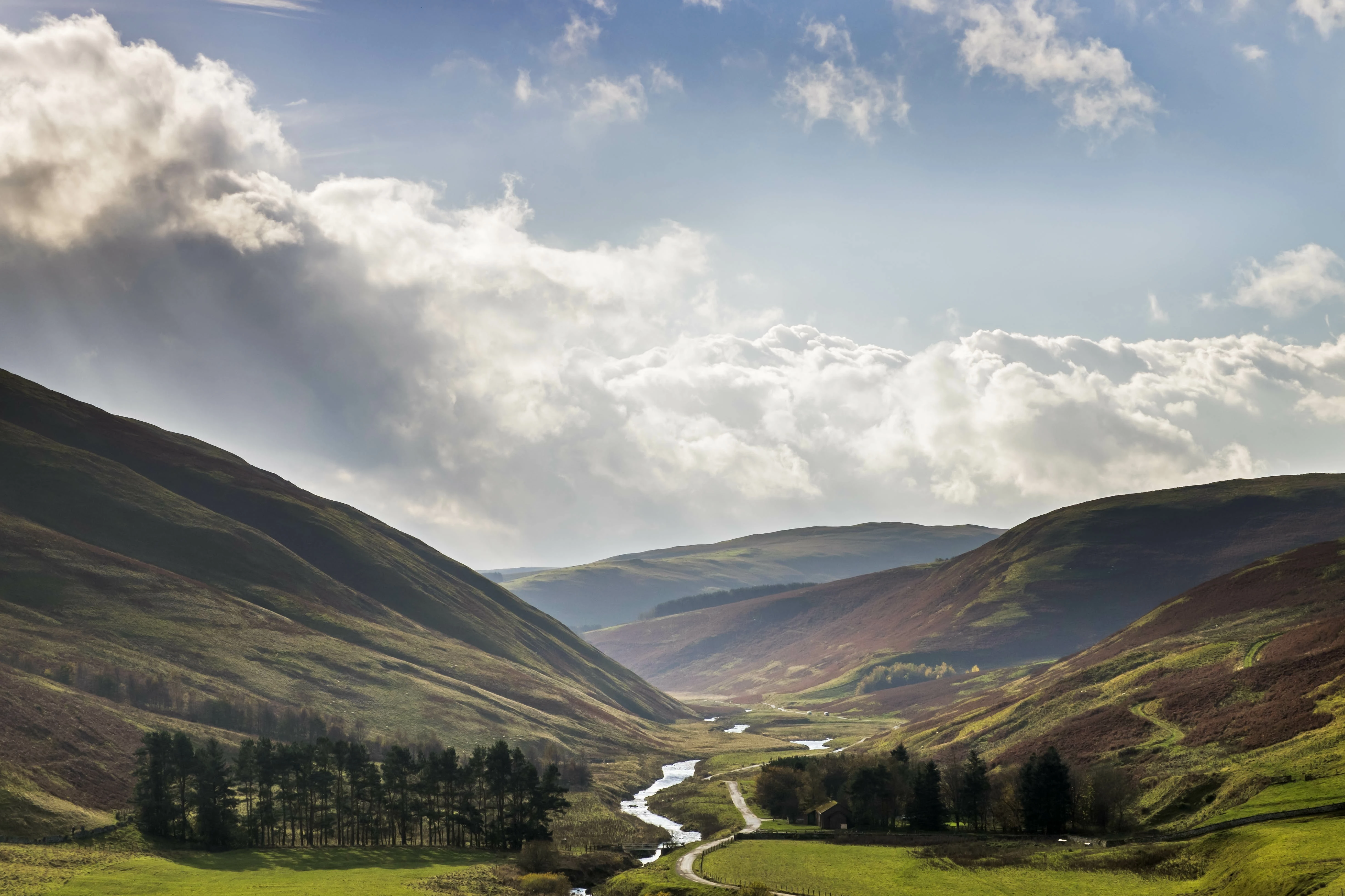 Upper Coquetdale near Barrowburn in Northumberland 