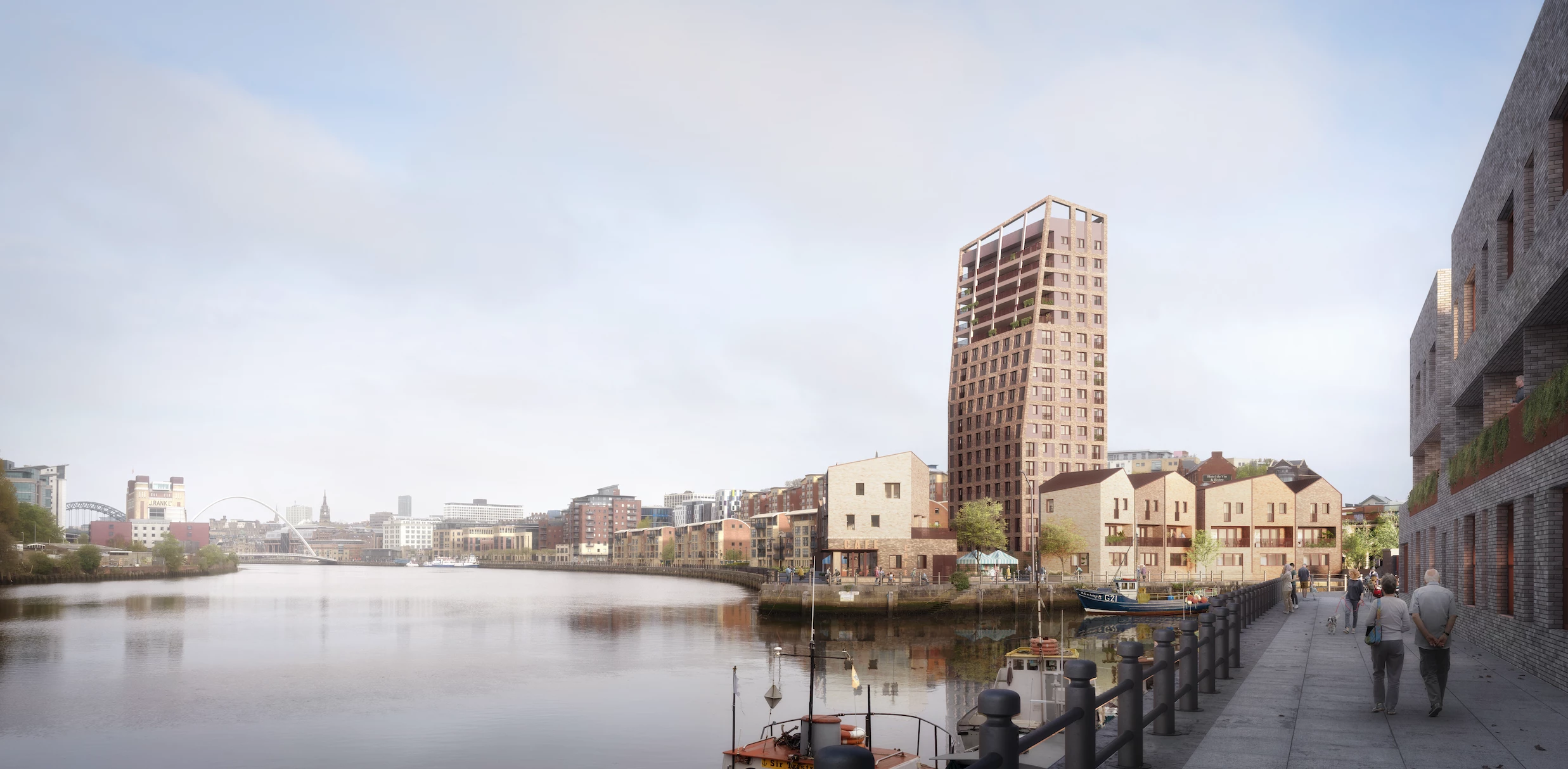 CGI of Malmo Quay, Ouseburn.