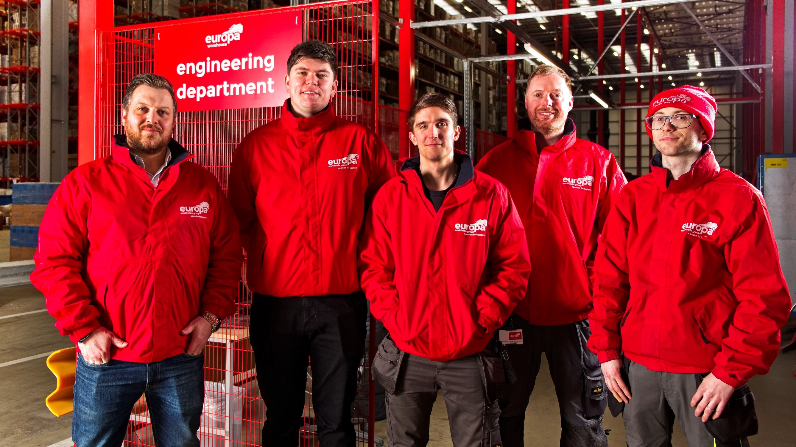 L-R Europa Engineers at Corby Jon Margetts, Aaron Crosby, Ryan Incles, Dan Howarth & Ryan Appleton