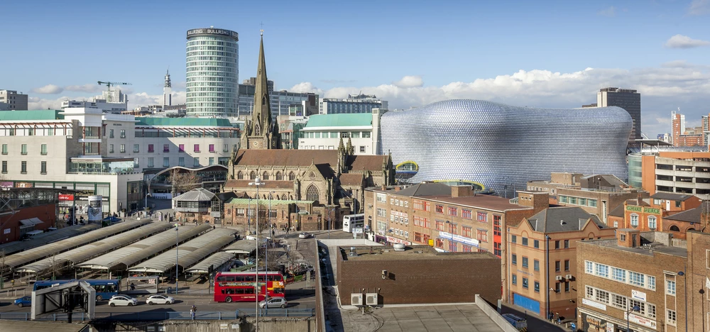 View of the skyline of Birmingham