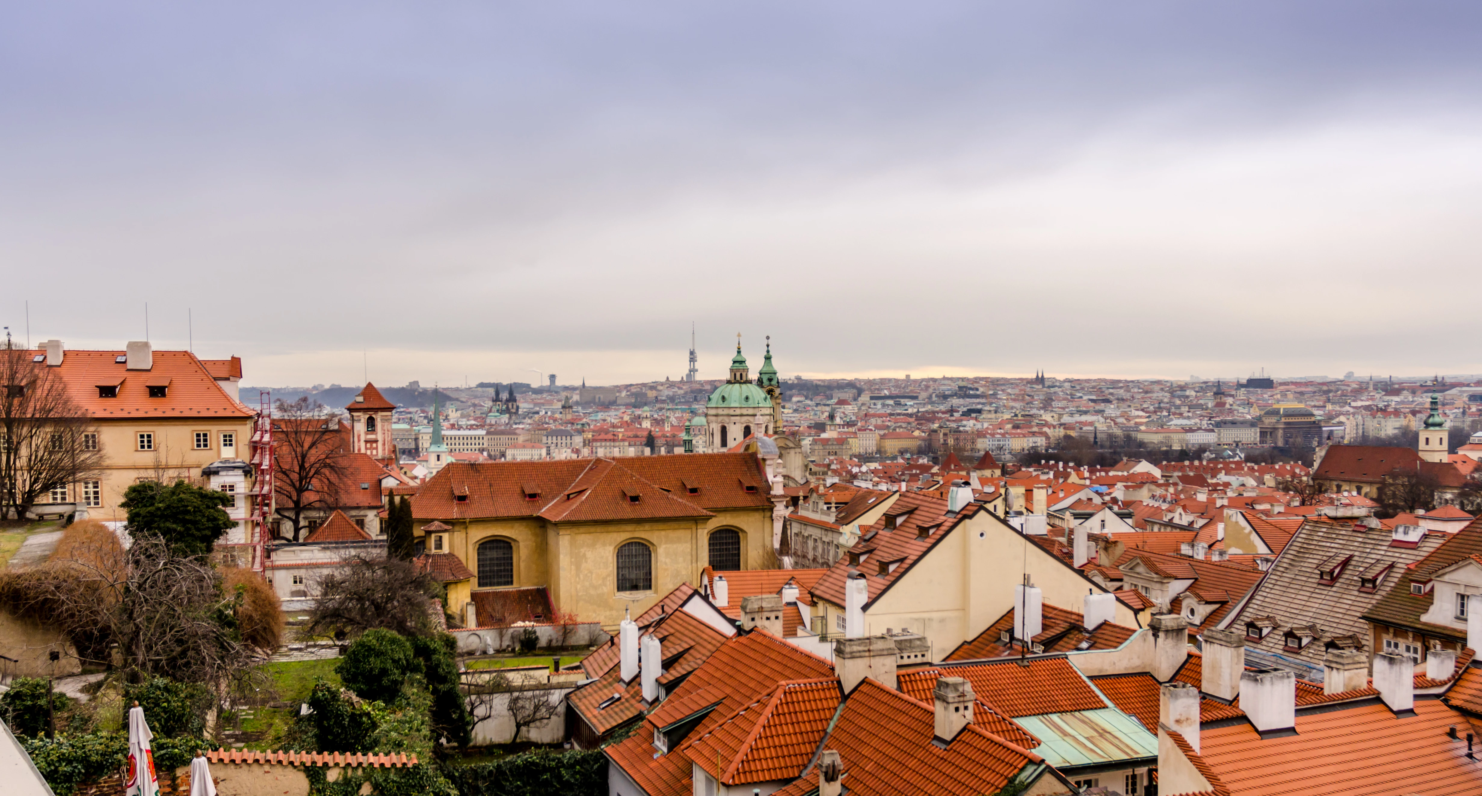 Prague city skyline