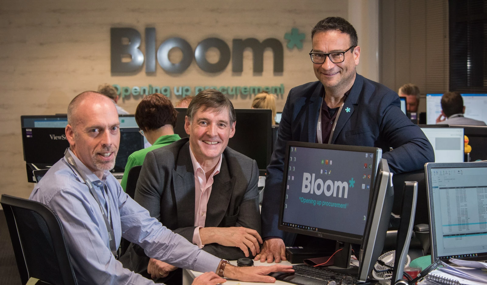 L-R: David Shields (Bloom CEO), James Ramsbotham and Adam Jacobs