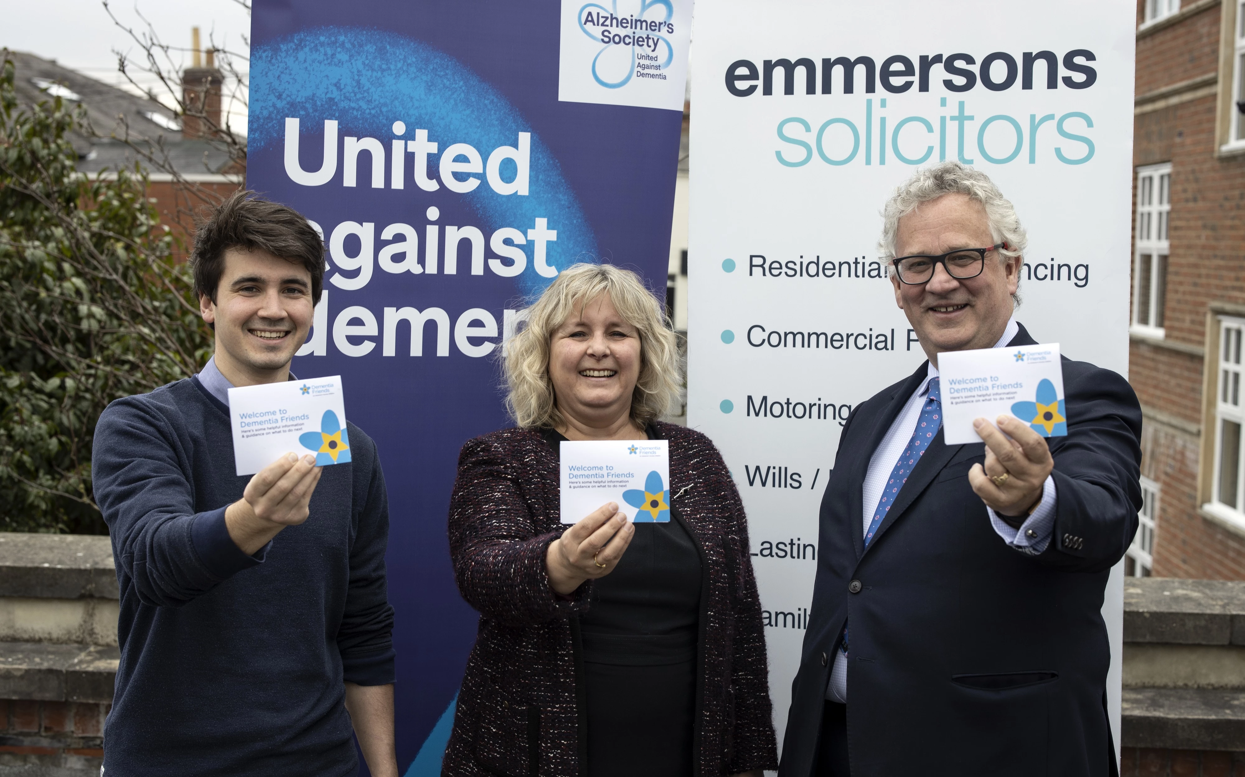 Perferred - Regional Dementia Friends Officer Ed Chivers, Emmersons Solicitors Directors Jacqueline Emmerson and Michael Robinson