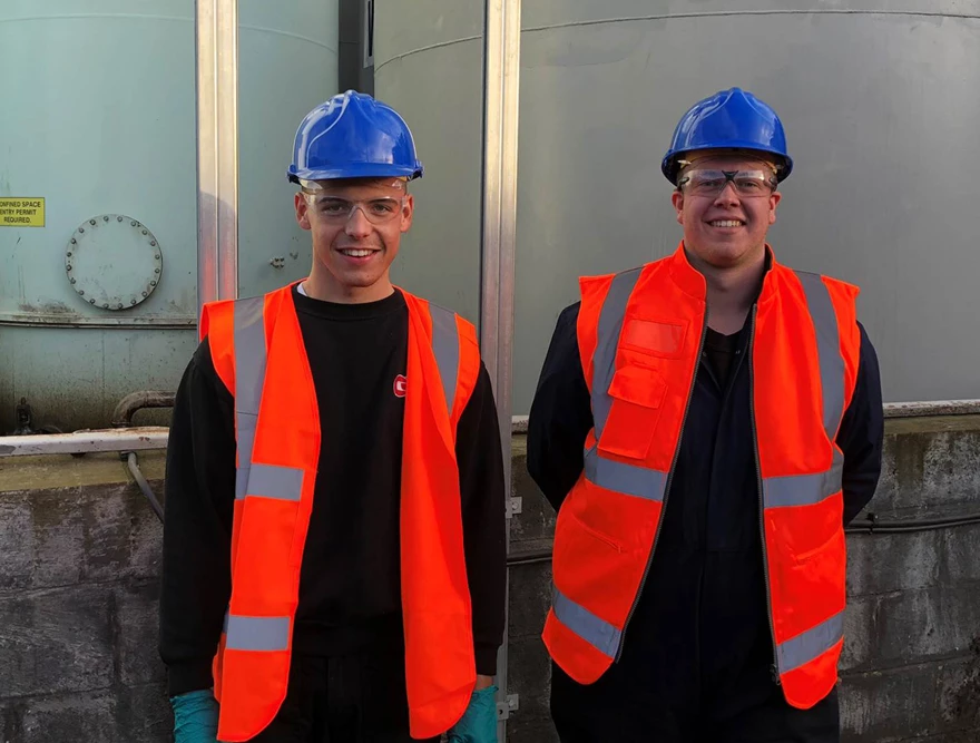 CSG Teesside apprentices Connor Pryke and Joe Ferguson