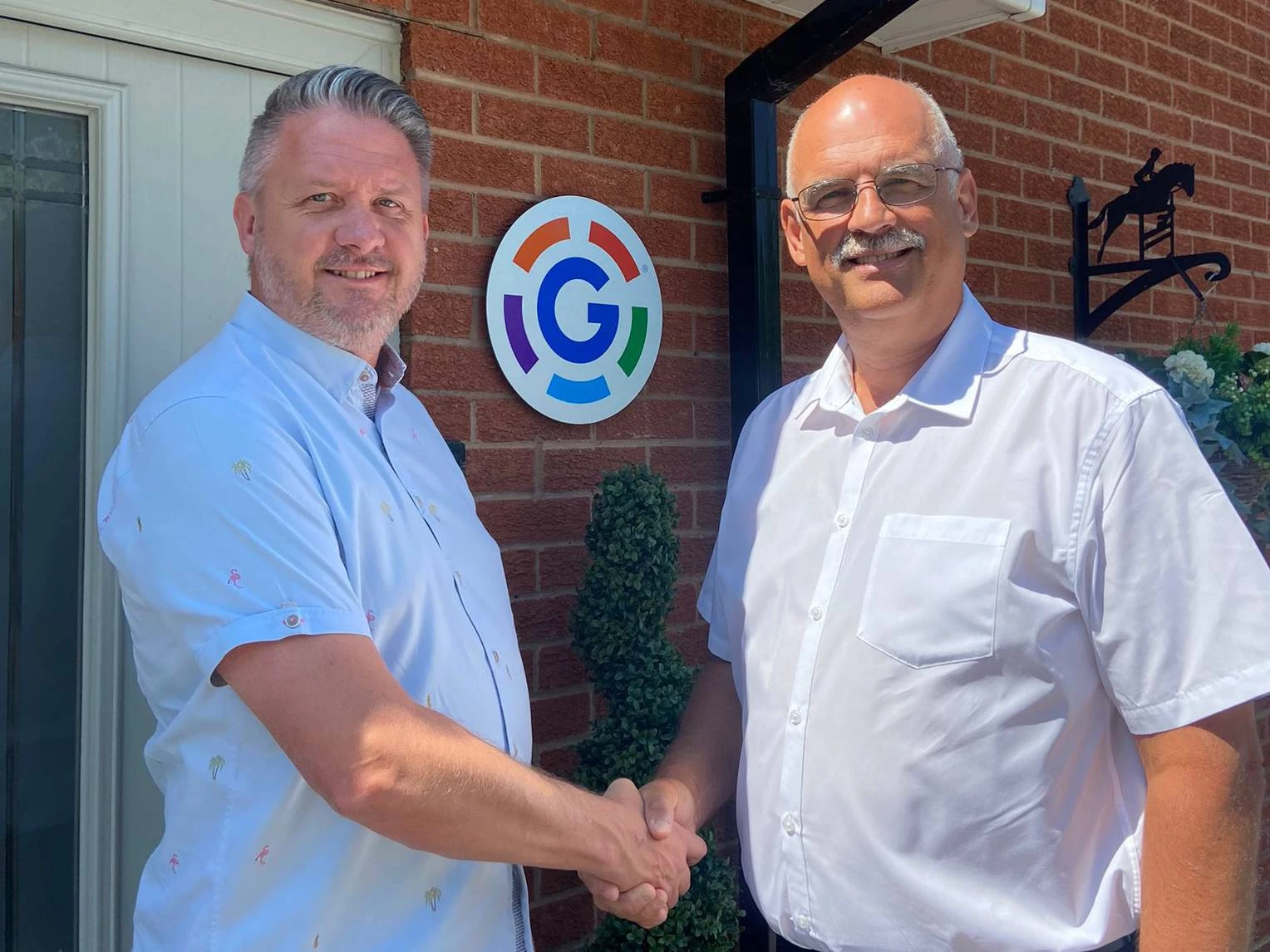 GMS Group CEO Neil Male, left, welcomes new non-executive director Dave Cutts