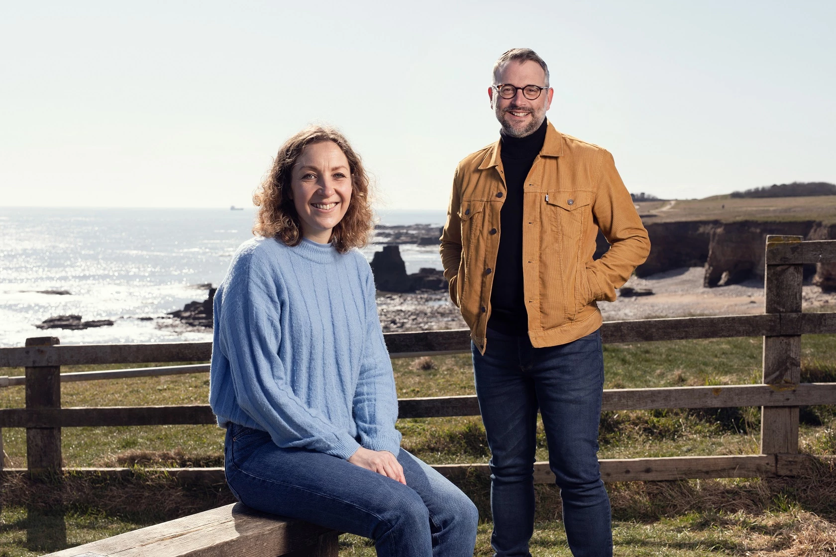 L-R: Karen Daglish, SeaScapes Manager and Kieron Goldsborough, MD at Narrative. 