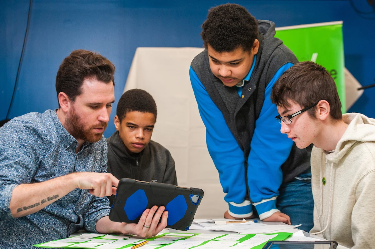 Students involved in the Digital Inc. careers scheme at Melland High School