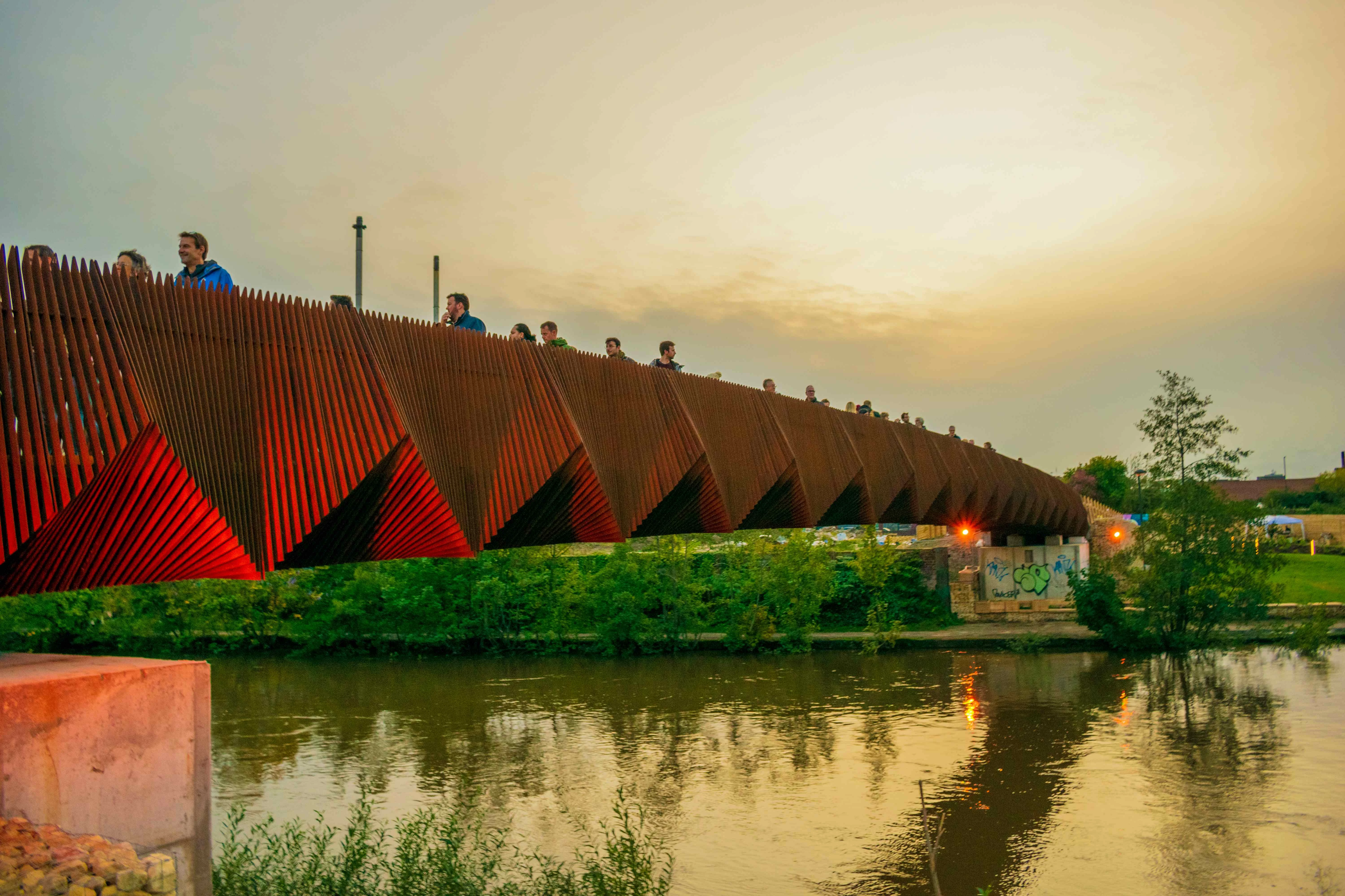 River Aire bridge Leeds