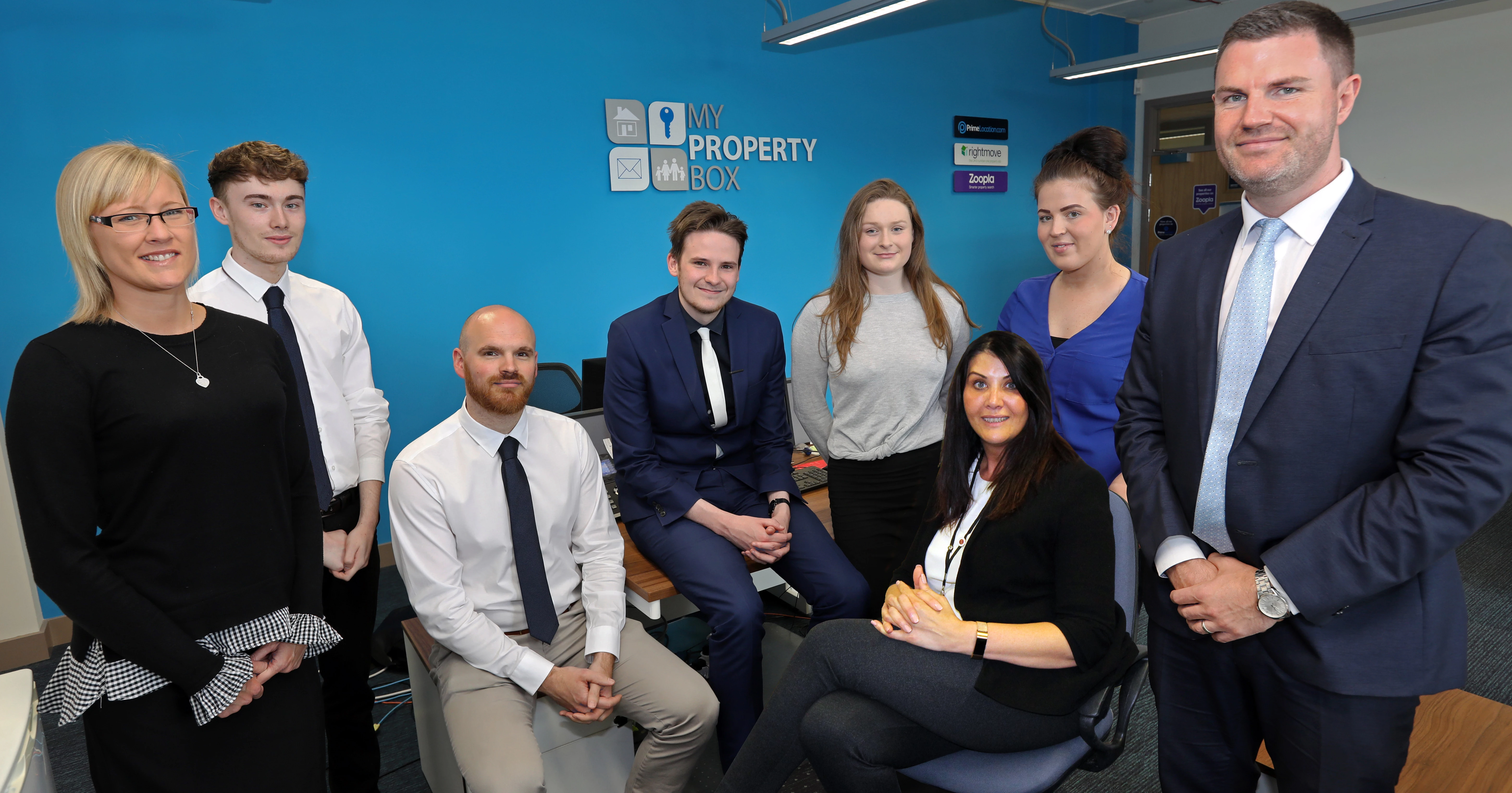 Ben Quaintrell (far right) with the My Property Box team