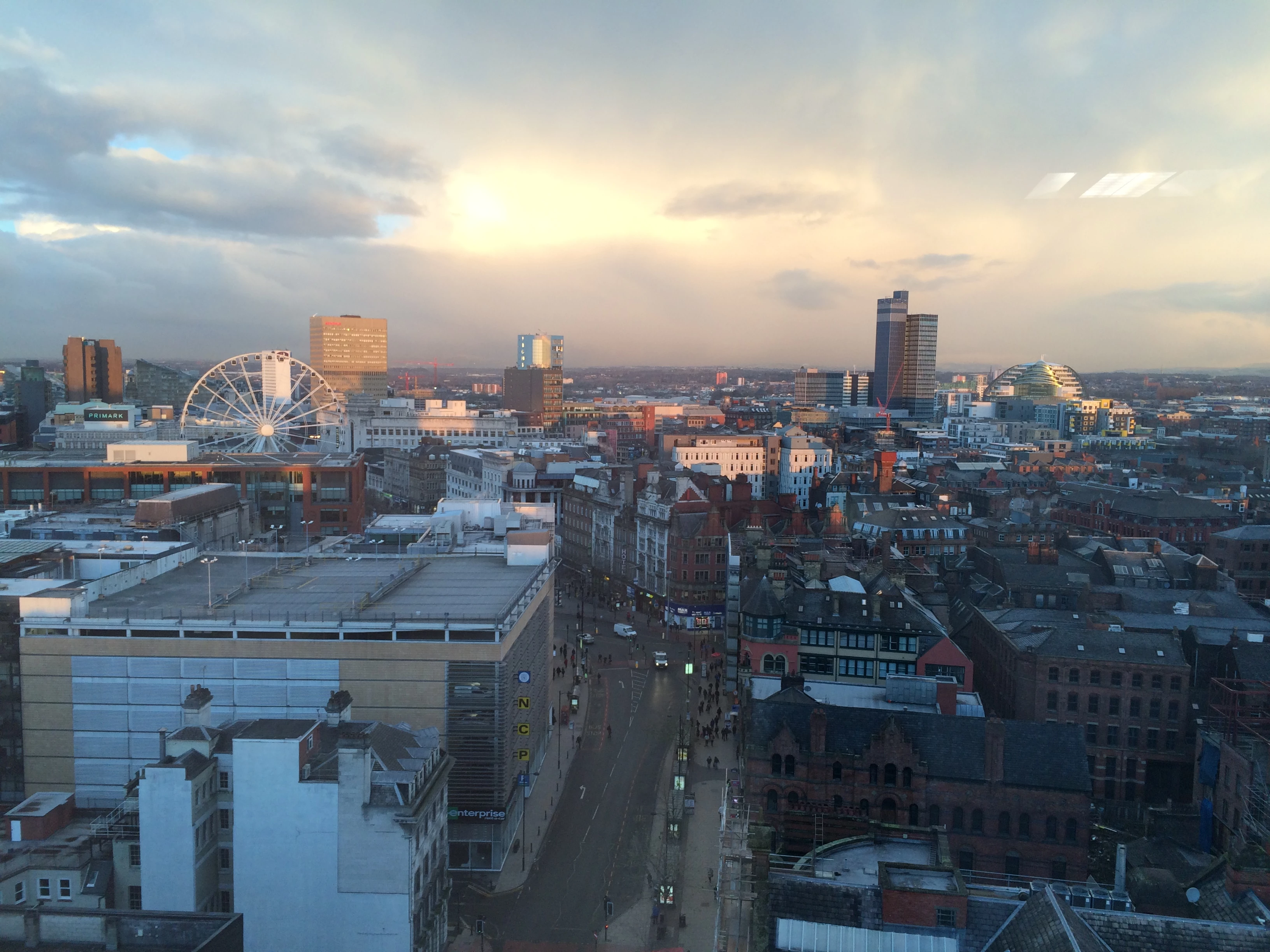 Sun Breaking Through Clouds Manchester