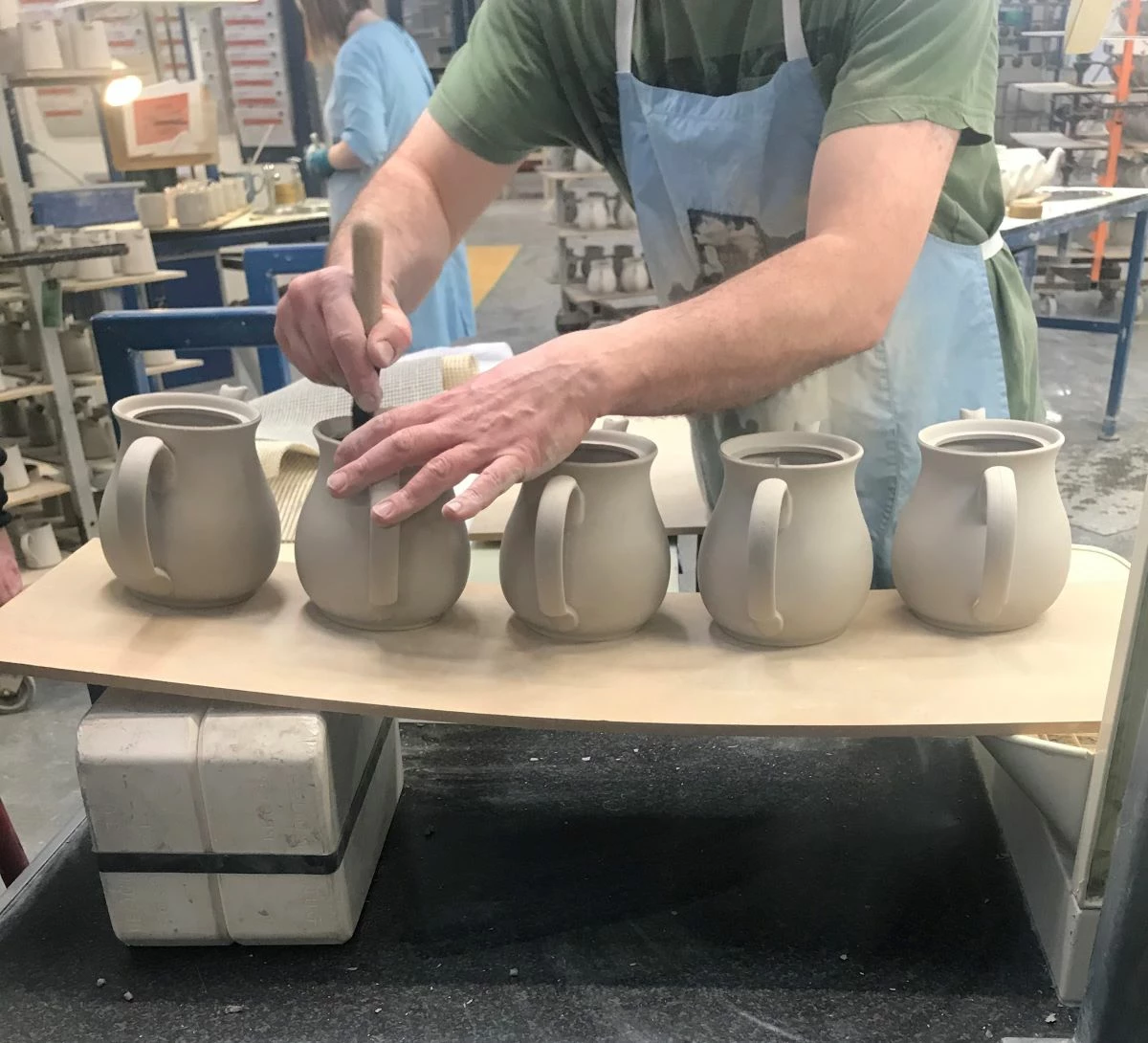 Glass Digital visiting the Denby Pottery factory tour 