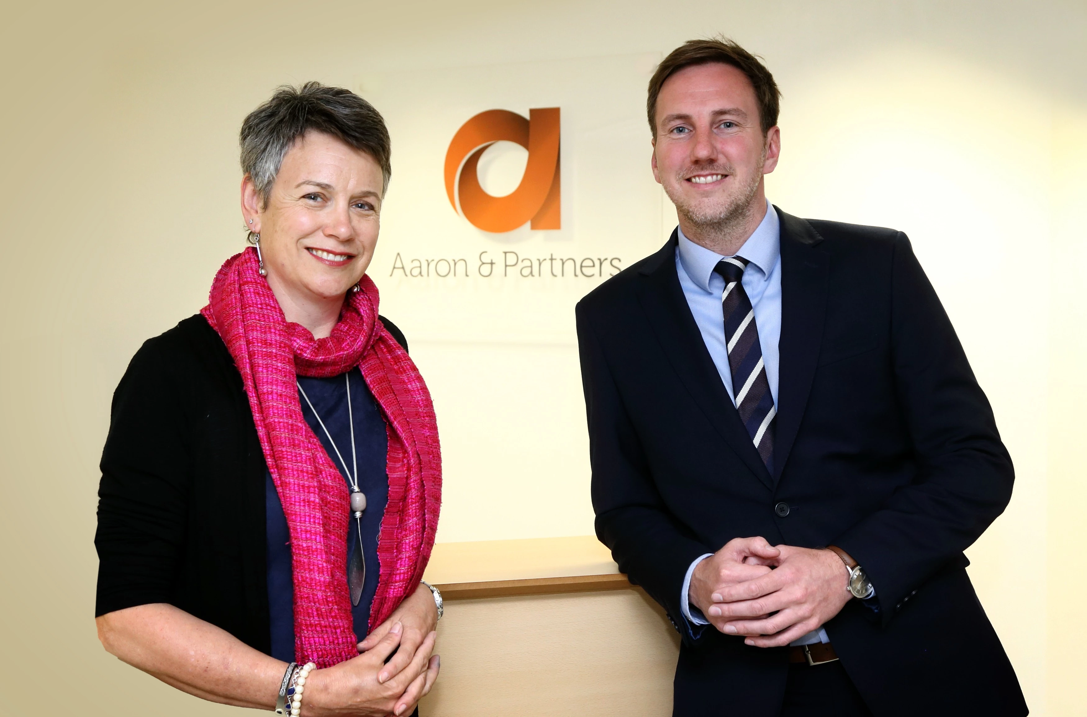 Harriet Brooke Director at Brooke Solutions with Ben Mason from Aaron & Partners. 