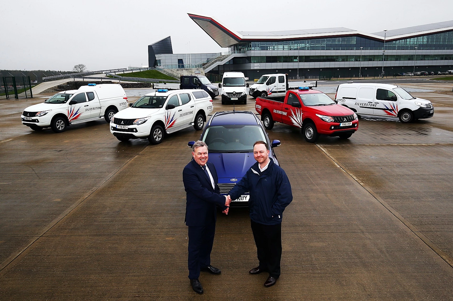 Paul Walters (left), managing director of JCT600 VLS, with Lee Thomas, procurement and contracts manager for Silverstone Circuits