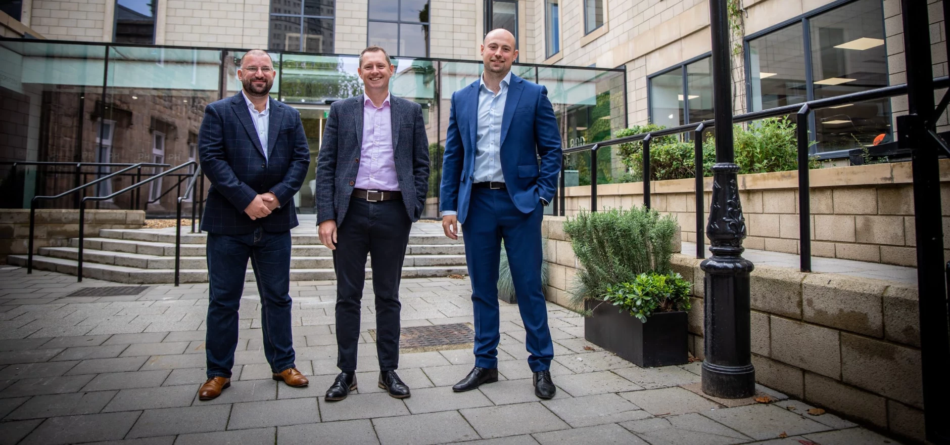 Banner picture – left to right: Rob Brotherton, Chartered wealth manager – financial planning; Gary Fawcett, branch principal and Chartered wealth manager; James Carrick, Chartered wealth manager – investments.