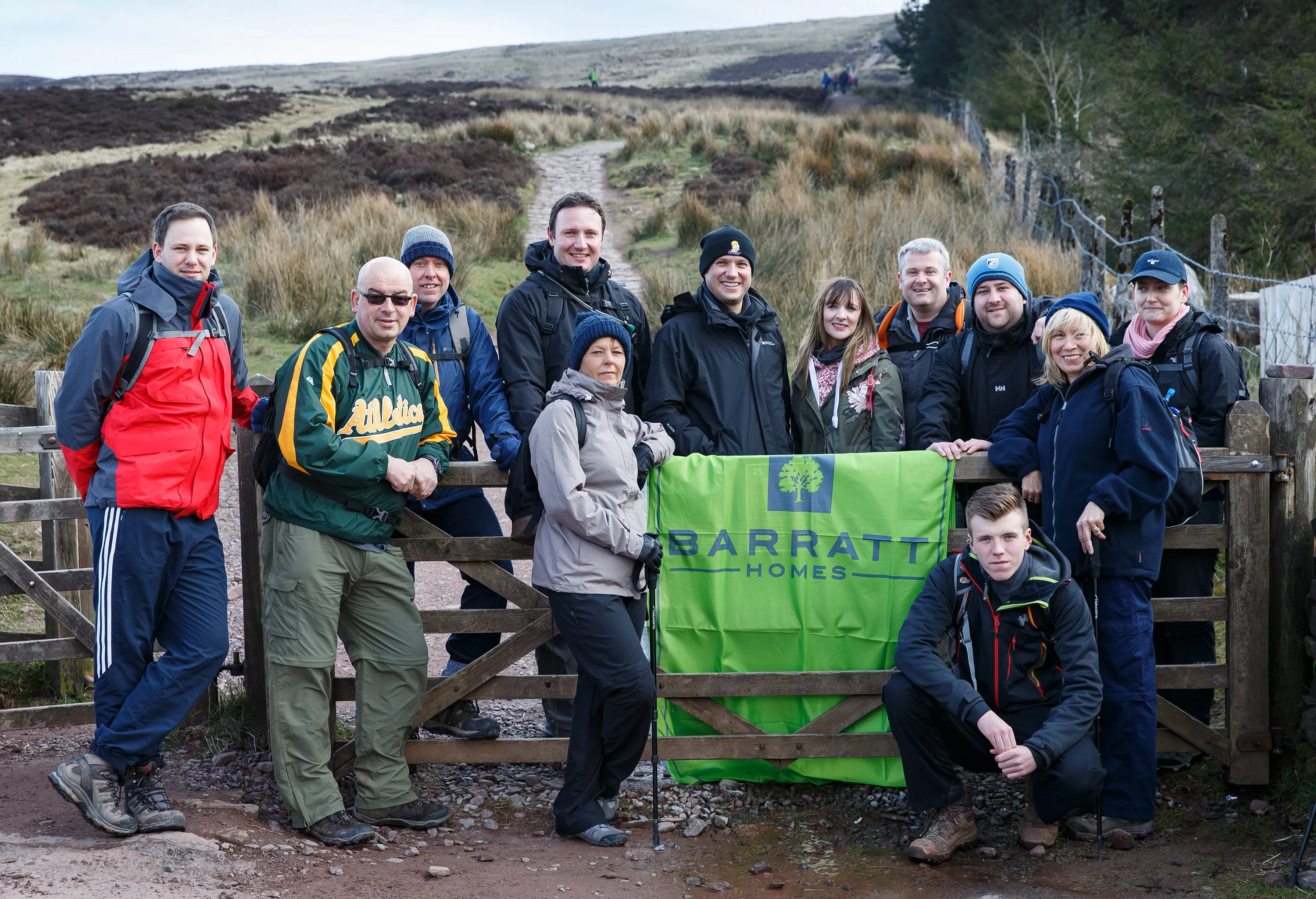 The Barratt South Wales team in training ahead of taking on the charity challenge