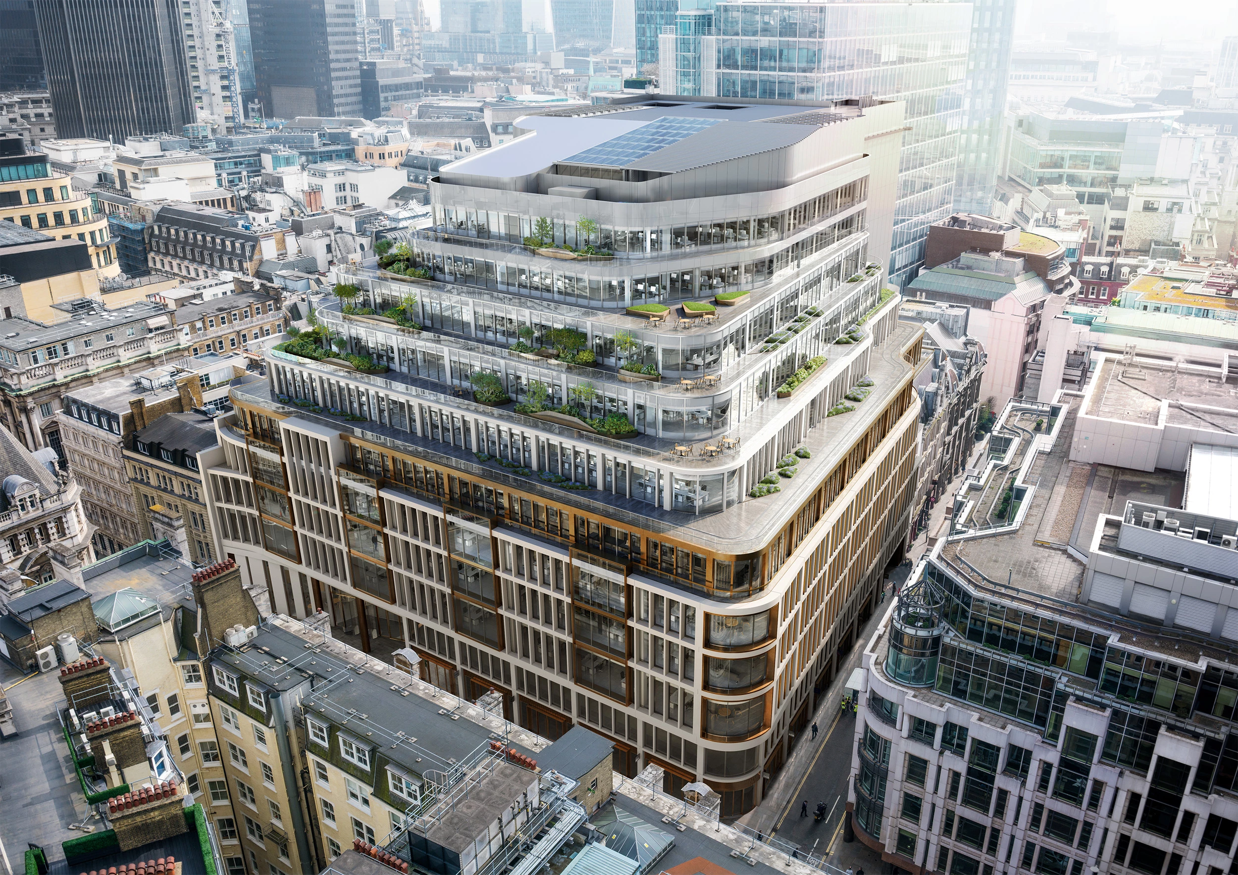 Artist's impression of 60 London Wall's redevelopment.