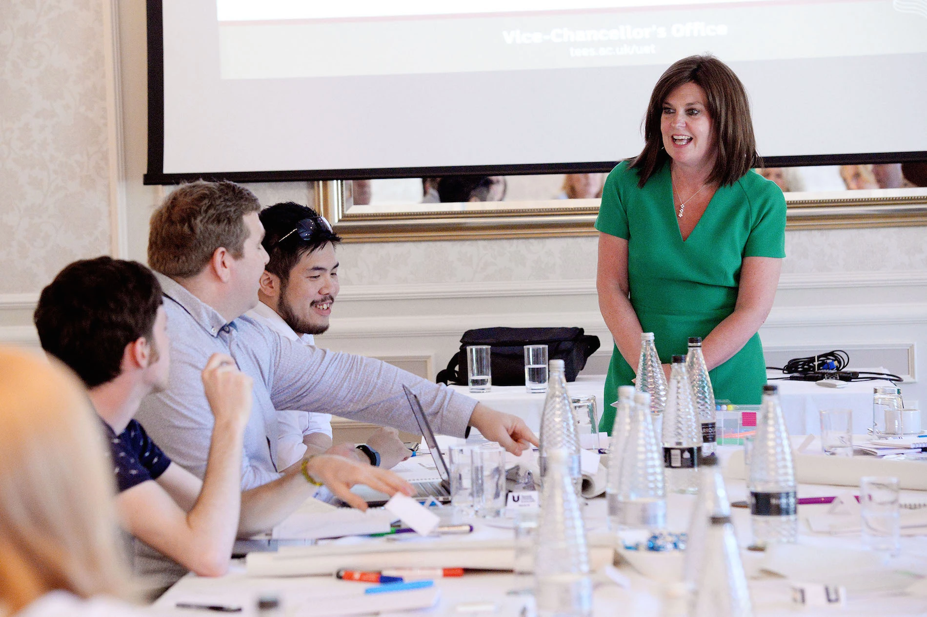 Professor Jane Turner working with members of the LEAP 50 programme.