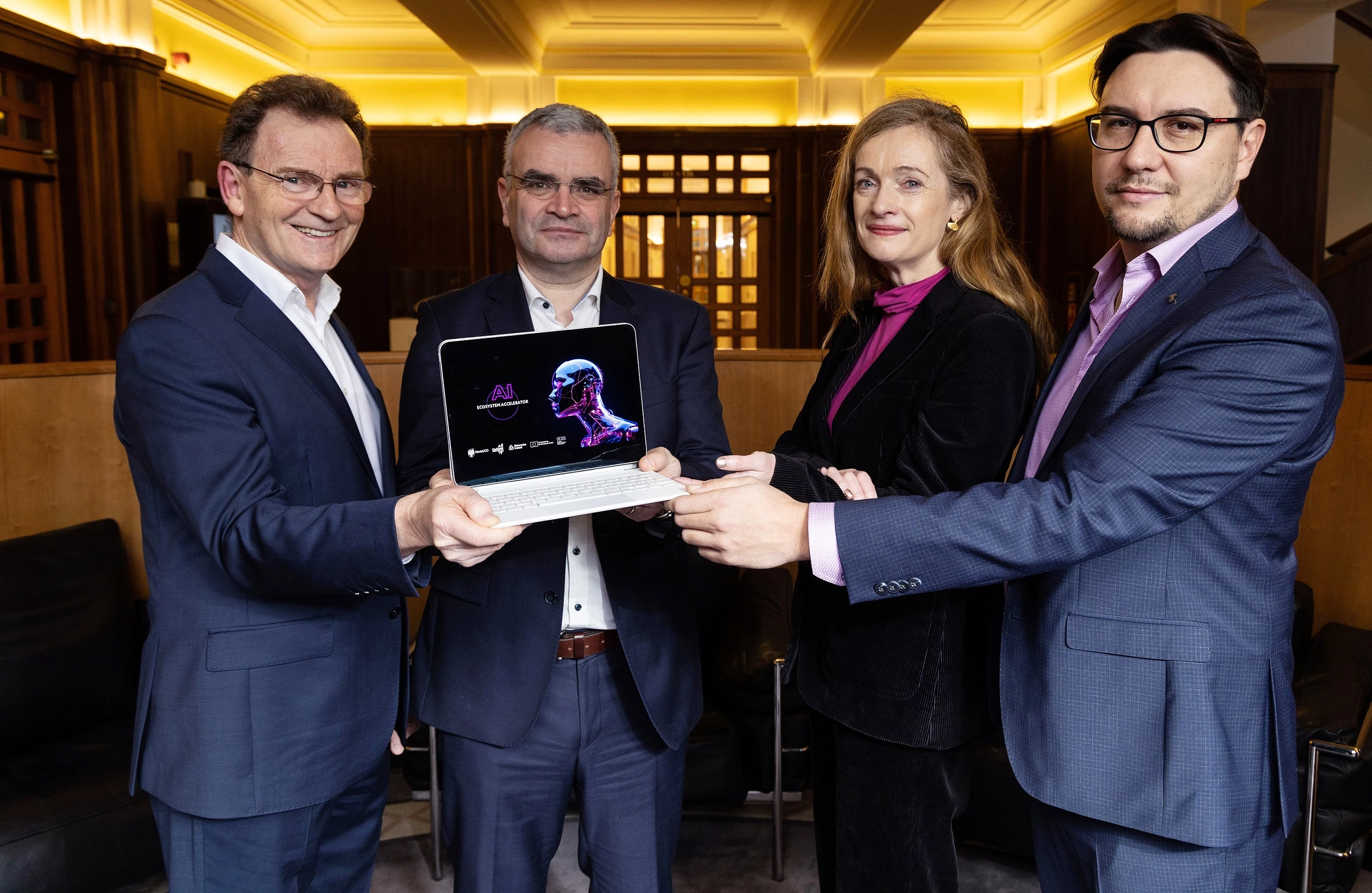 Tom Flanagan, Dara Calleary TD, Marina Donohoe, and Dr Ricardo Simon Carbajo. (Credit: Julien Behal Photography).