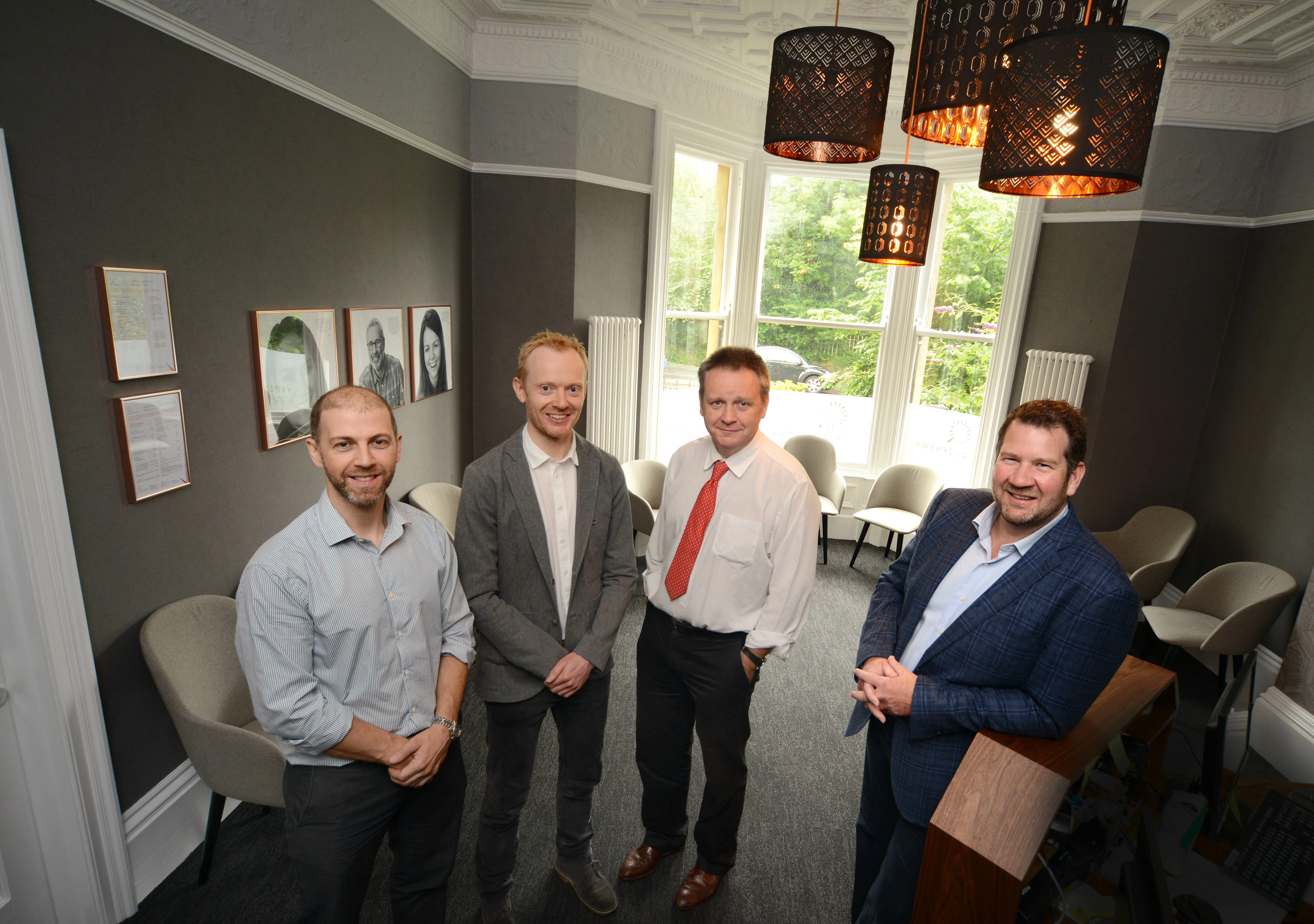 Matthew Garnett, Dr Guy Deeming, Rob Banks and Dr Paul Averley of Queensway