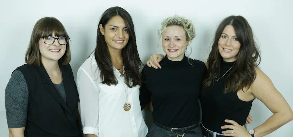 Jen Hallam, Emma Sivakumaran, Lisa Hale and Laura Weightman