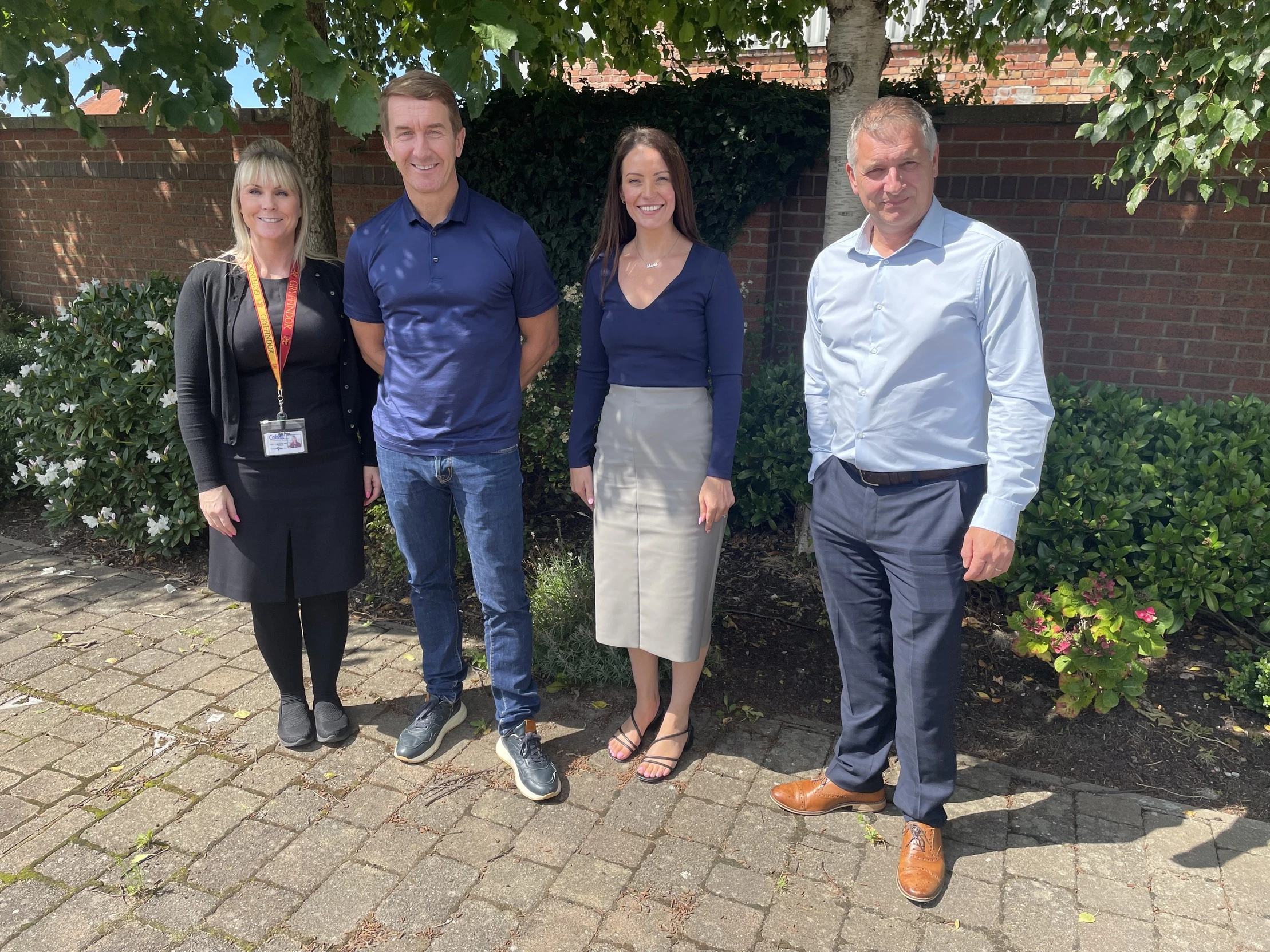 From left; Mel Hargreaves, Asset Manager for Cobalt Housing, Brendan Helm, Ecogee Managing Director, Maria O’Connor, Ecogee Operations Manager and Ian Hancock, Director of Property at Cobalt Housing