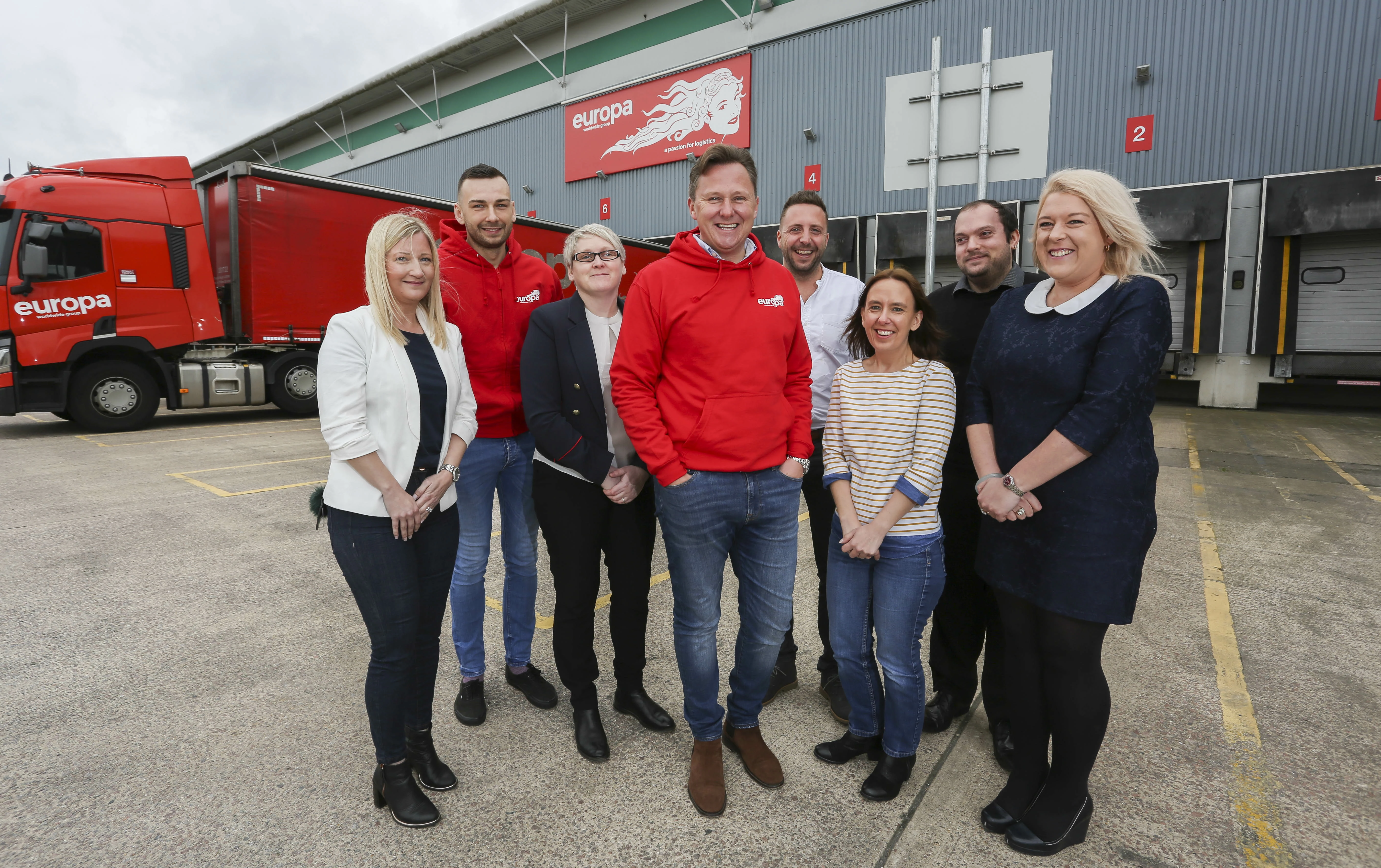 Europa Road Northampton team with Managing Director Andrew Baxter (centre)